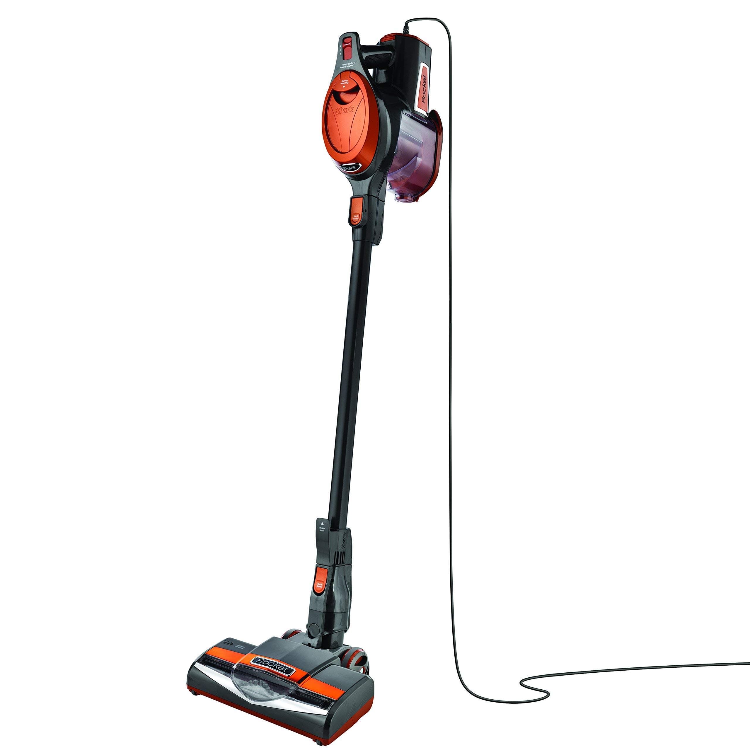 Rocket Ultra-Light Corded Bagless Vacuum for Carpet and Hard Floor Cleaning with Swivel Steering (HV301), Gray/Orange