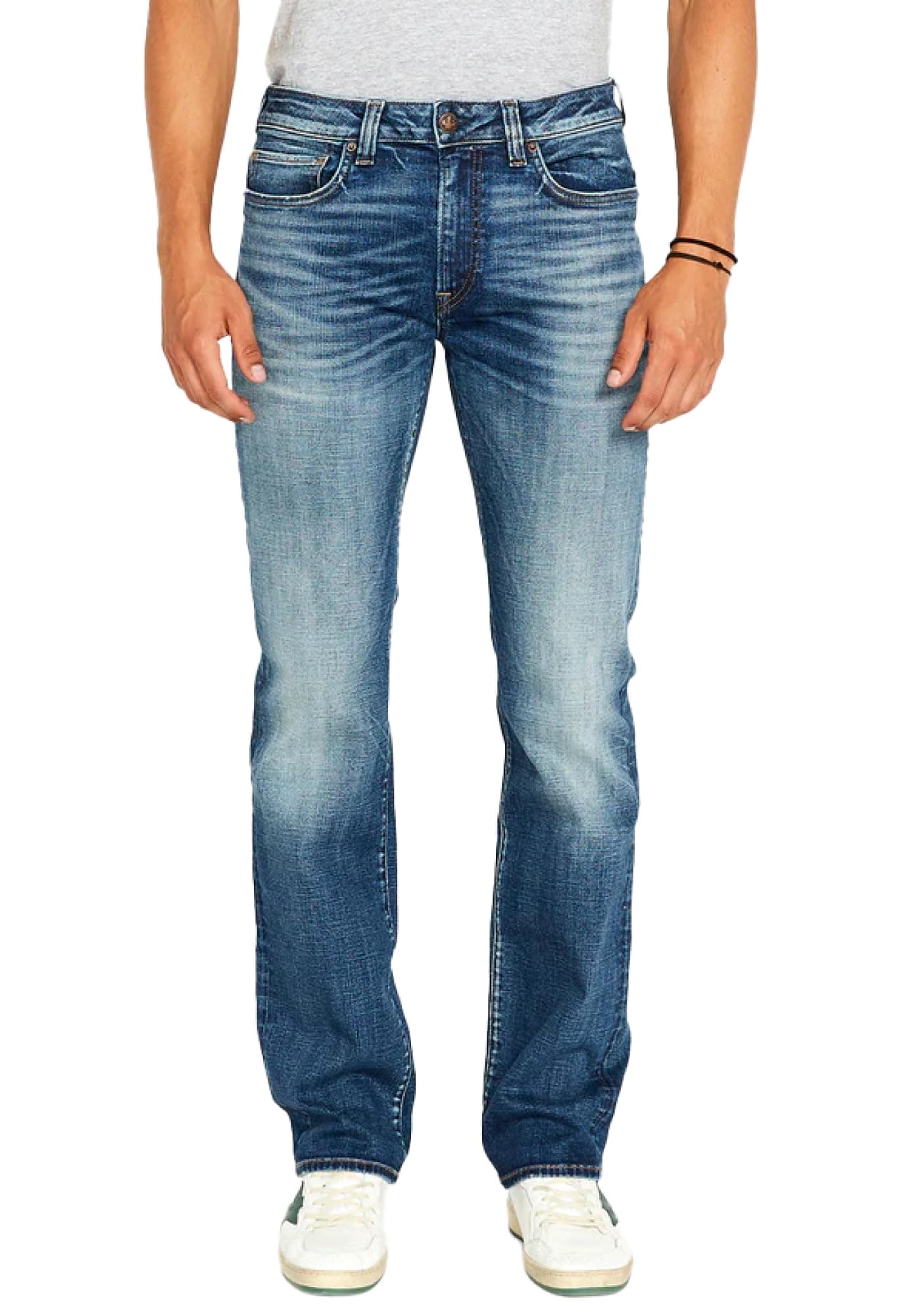 Buffalo David BittonMens Relaxed Straight Leg Driven Jean with Stretch Fabric