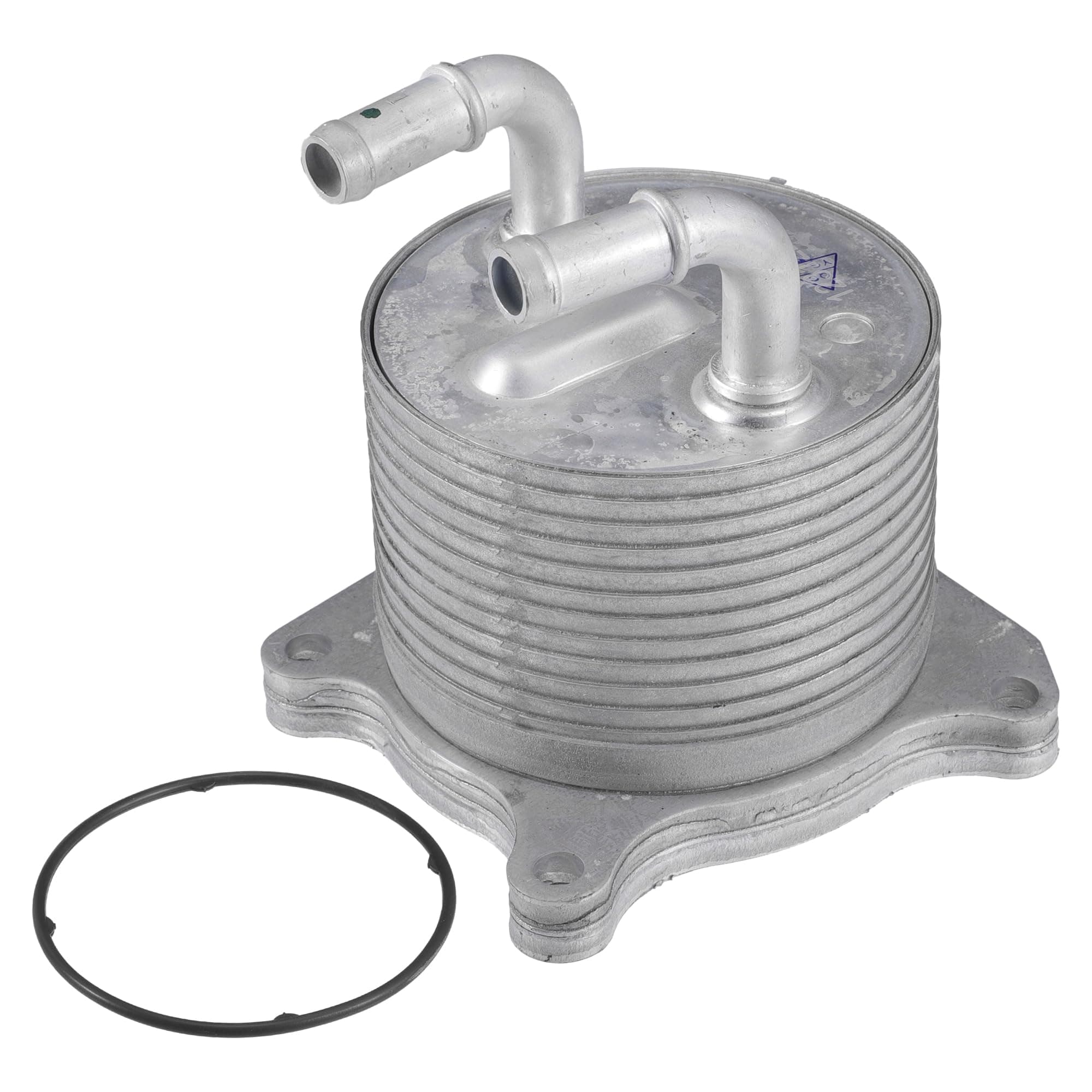 Engine Oil Cooler Kit Compatible for Mitsubishi Lancer 2008-2013, Durable Aluminum Alloy Silver Tone Transmission Oil Cooler with O-rings Seal