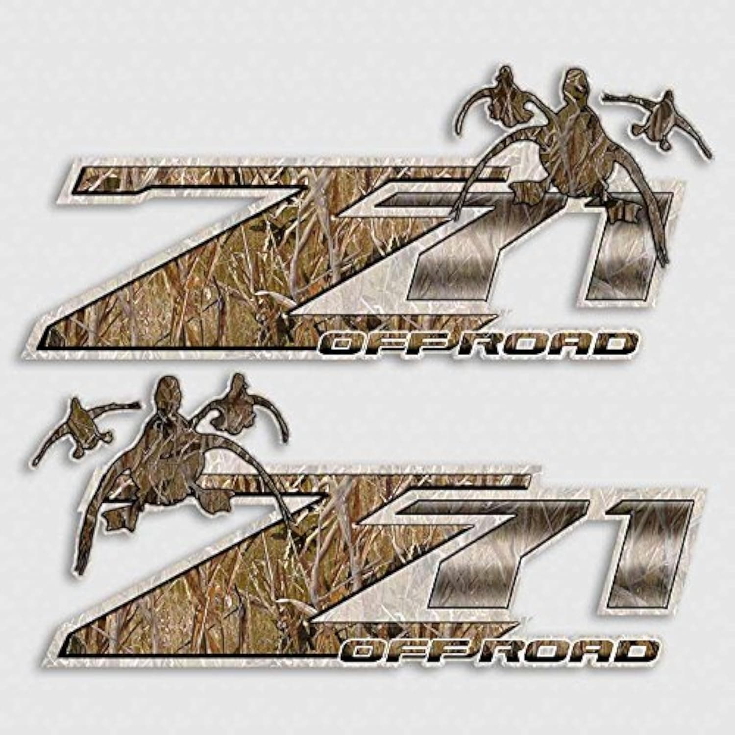 Duck Hunting Shadow Grass 4x4 Decal Set for Z71 Silverado Truck