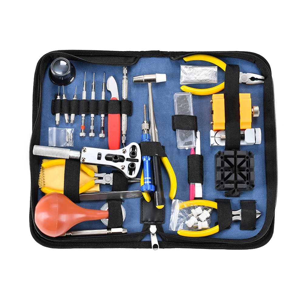 Deluxe Watch Repair Tool Kit - Watch Tools Adjustable Band Link Pin Case Opener Spring Bar Tool Set (141pcs) 1