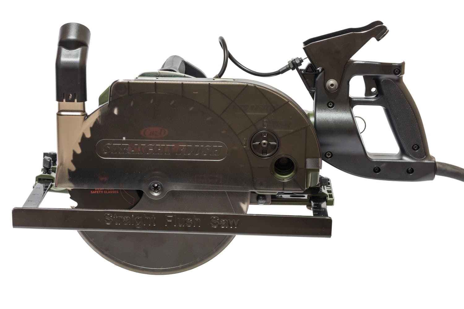 Straight Flush Saw SFS85 Cuz-D Industries Multi-Purpose 8 1/2" Worm Drive Circular & Undercut Saw, Od Green