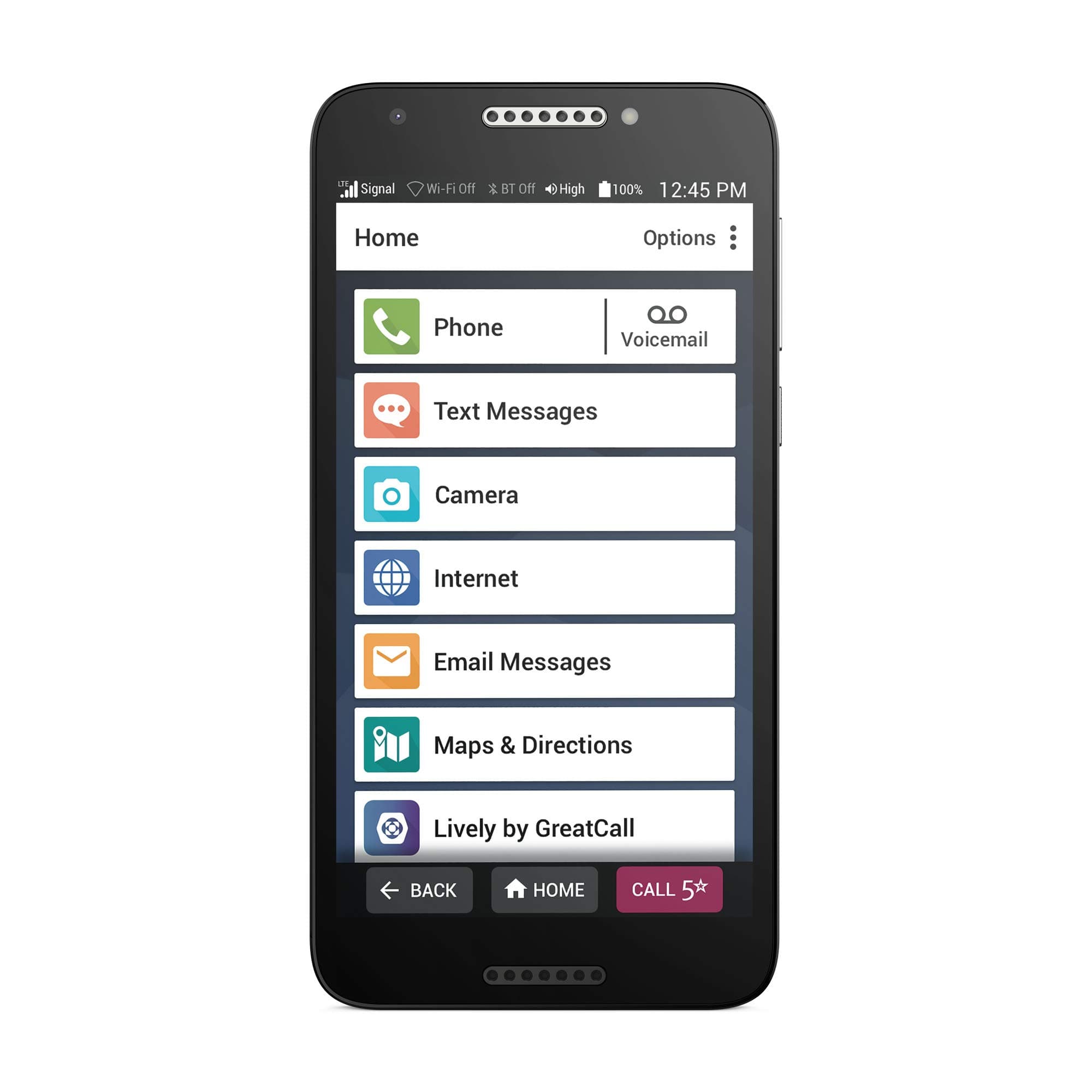 Jitterbug Smart2 unlocked, 32gb, No-Contract Easy-to-use Smartphone for Seniors by GreatCall,Black