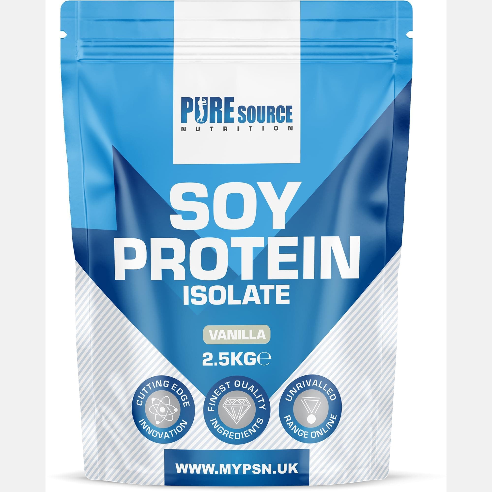 Soy Protein Isolate Powder (90% Protein) 2.5Kg Vanilla SOYA Protein Vegan Powder for Superfood Supergreens Dairy Free Plant Based Protein (2.5g, Vanilla)