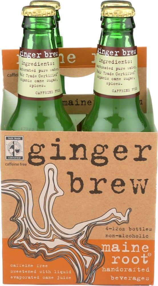 Maine Root Ginger Brew Soda, 12 Fl Ounce, Pack of 6, 12 Fluid OunceFair Trade CertifiedFair Trade CertifiedFair Trade Certified