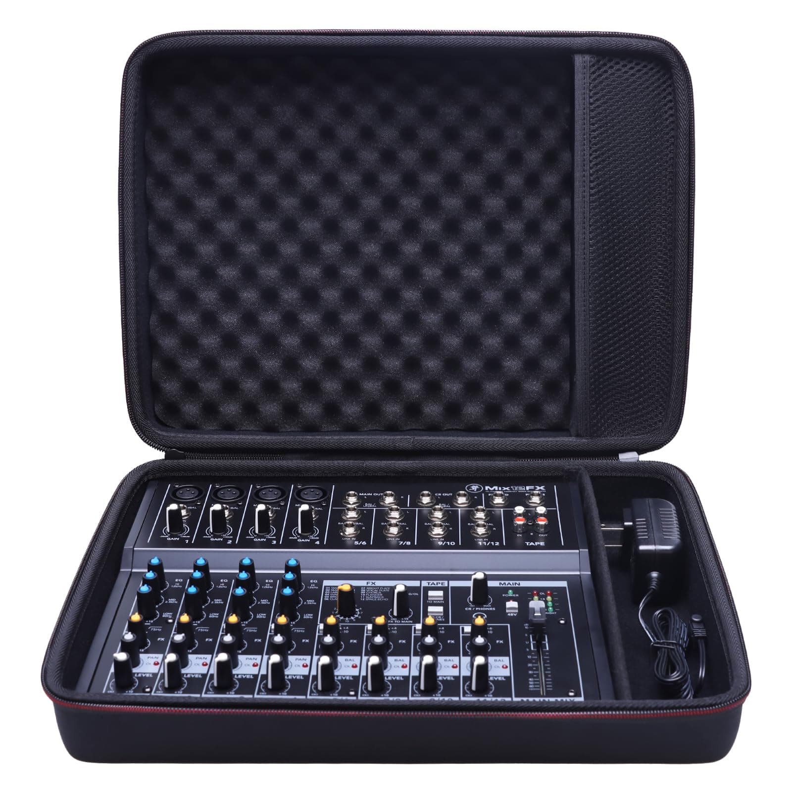 LTGEM Hard Case for Mackie Mix12FX 12-Channel Compact Mixer, Travel Protective Carrying Storage Bag