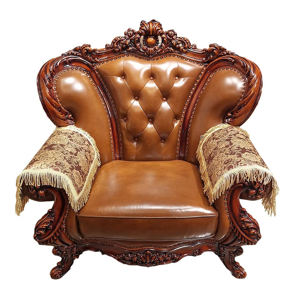 LUFEIJIASHI Luxury armrest Couch arm Covers for recliners Sofas Chairs Anti-Slip Furniture Protector Set of 2 (SBDB-Coffee)