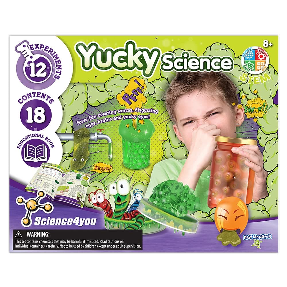 PlayMonster Science4you - Yucky Science- Have Fun with 12 Gross Experiments - Education Activity for Kids Ages 8+