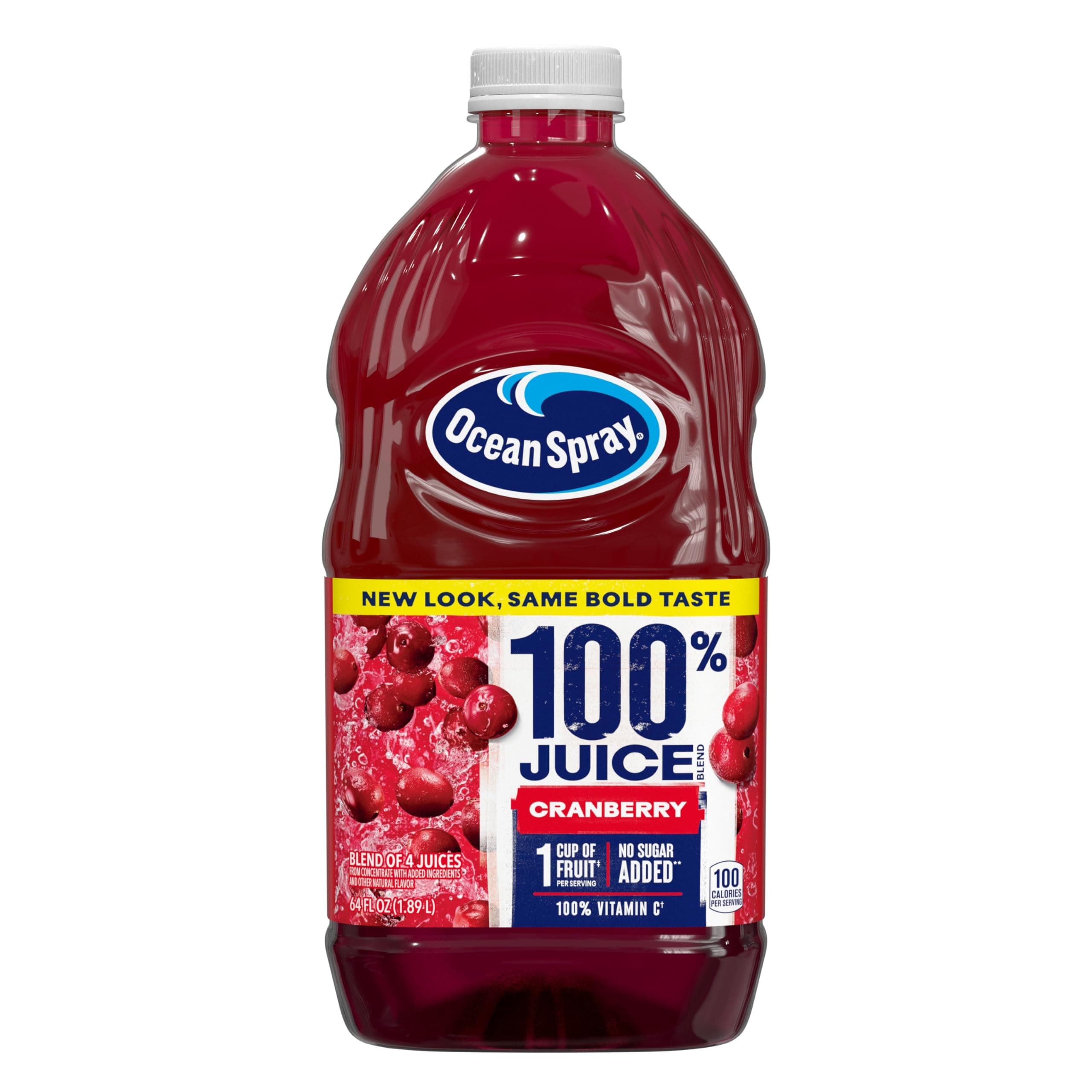100% Juice, Cranberry, 64 Fl Oz Bottle (Pack of 8)