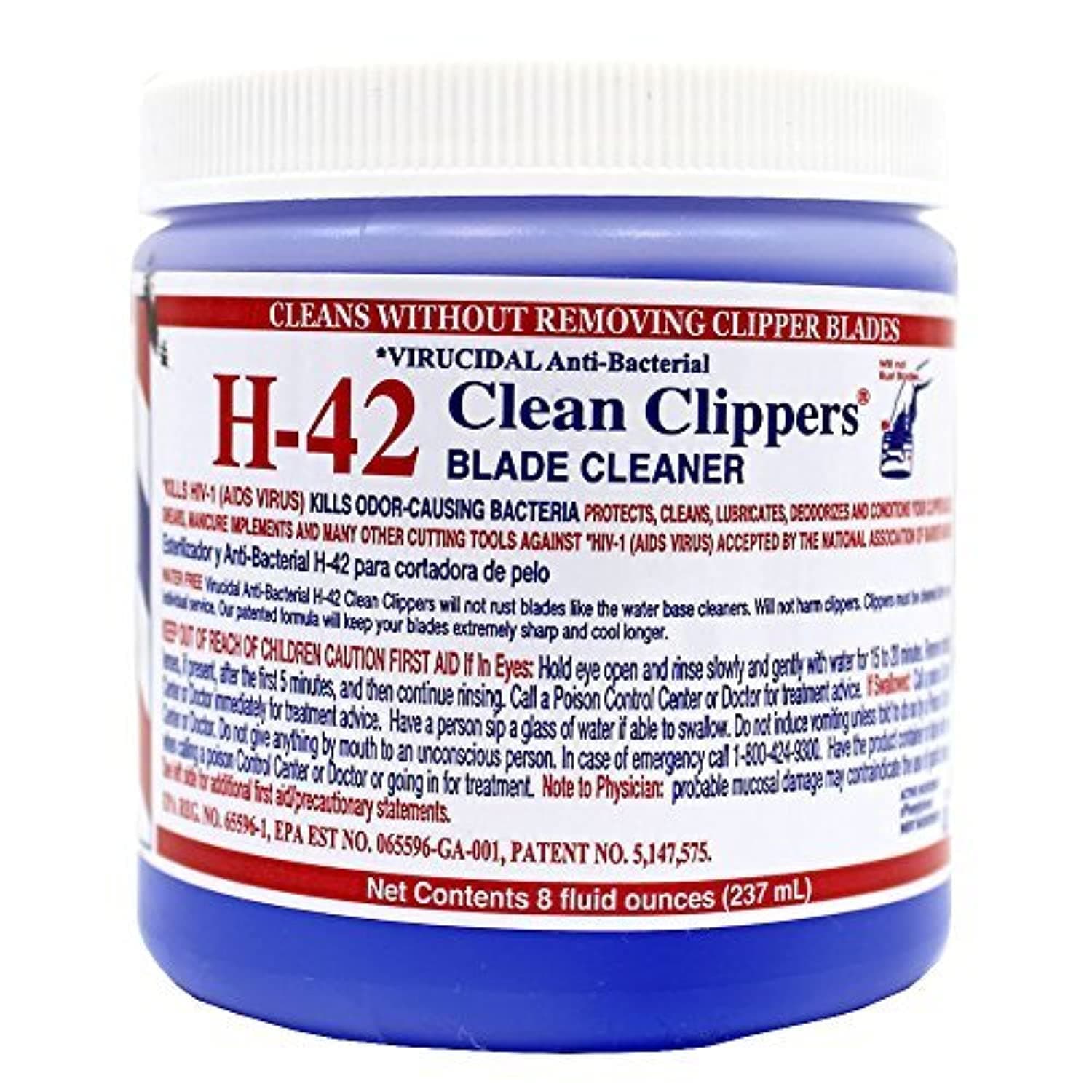 Clean Clippers Blade Cleaner Virucidal Anti-bacterial 8oz by H-42