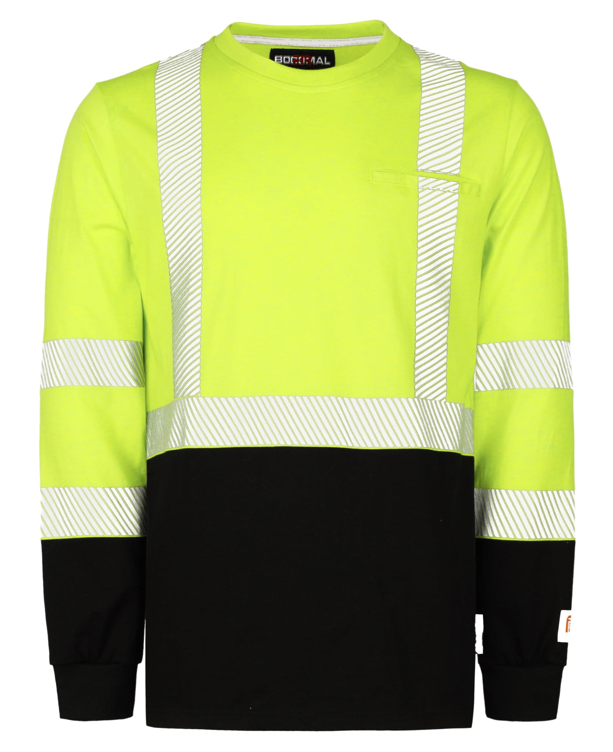 BOCOMAL FR Hi-Vis Shirts 6oz Lightweight High Visibility Reflective Flame Resistant/Fire Retardant Shirt Men's Safety Shirts