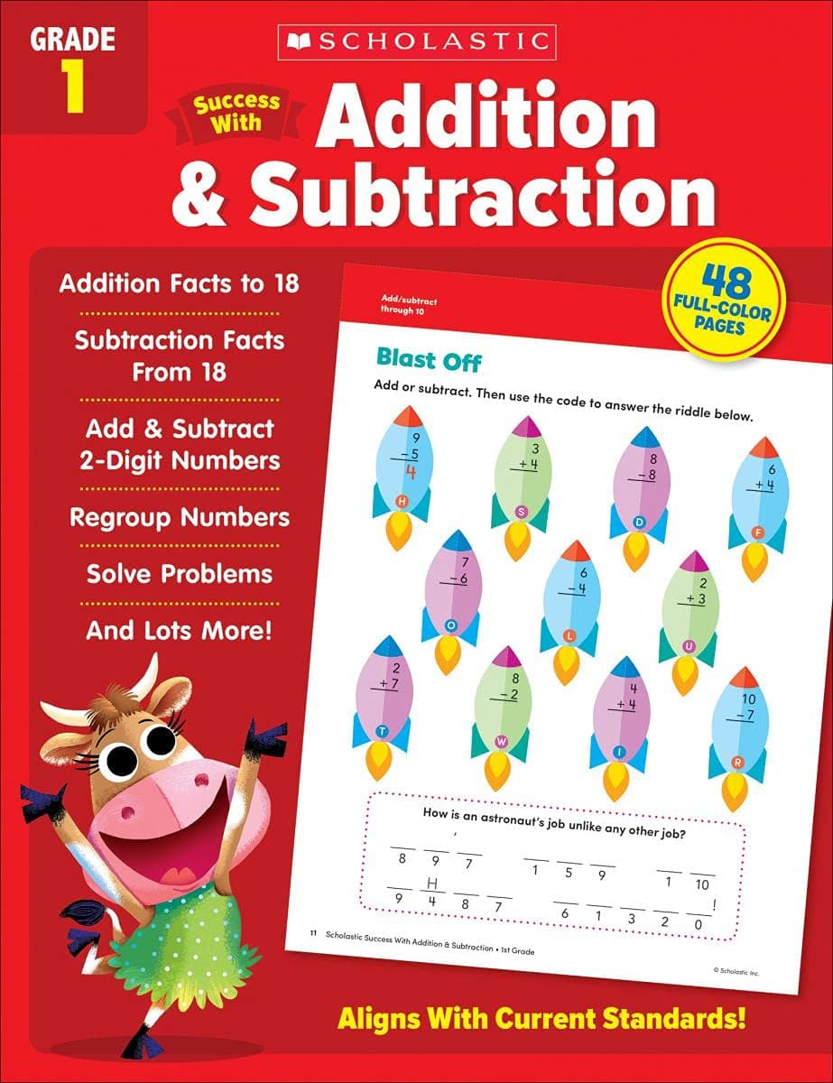 Scholastic Success with Addition & Subtraction Grade 1 Workbook