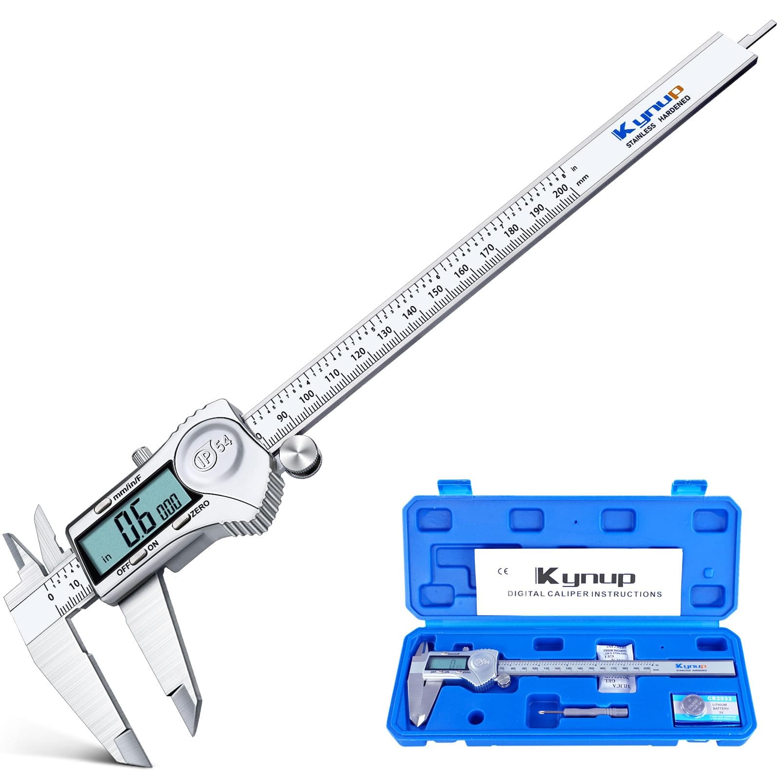 Kynup Digital Caliper, 8 Inch Caliper Measuring Tool with Stainless Steel, IP...