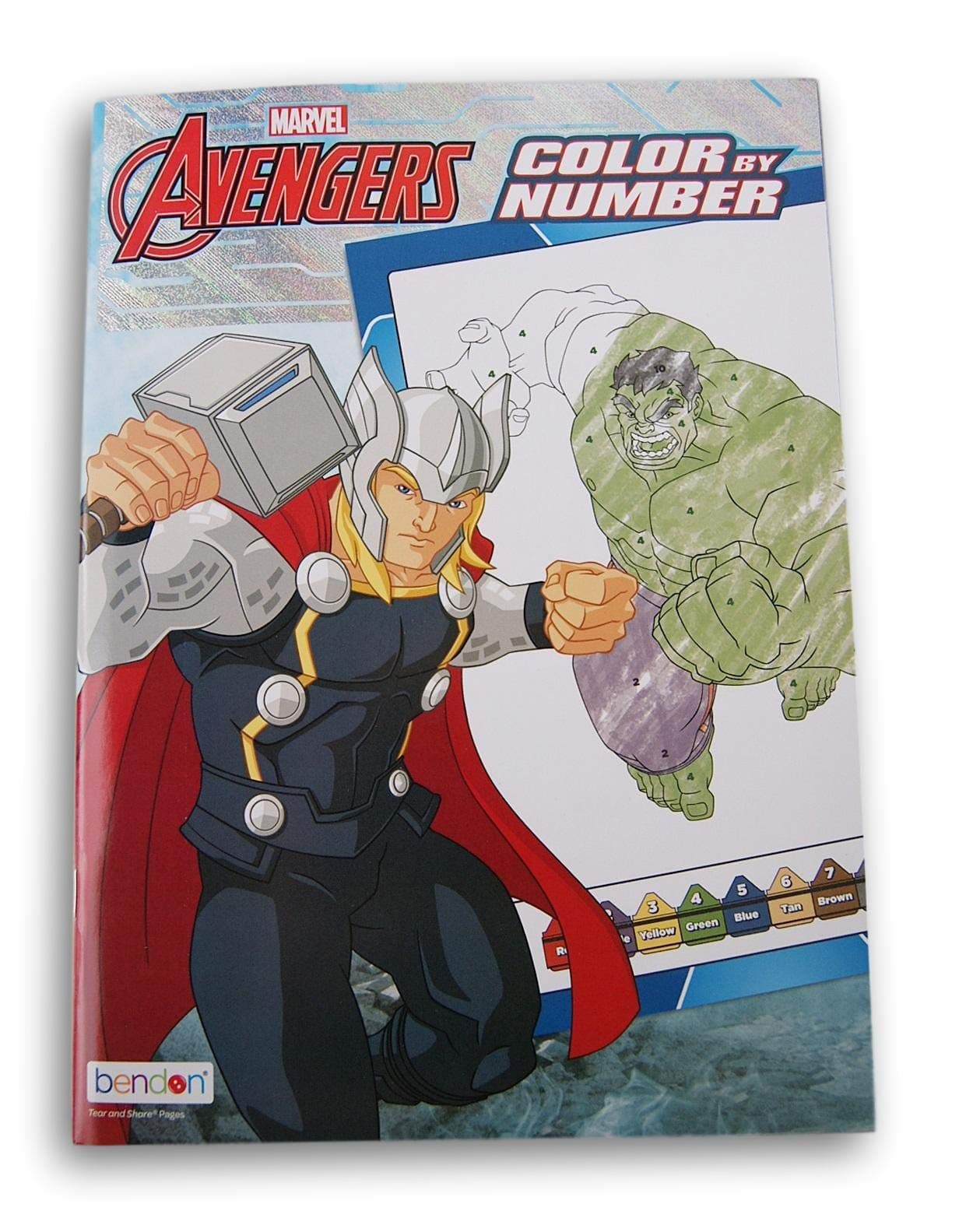Activity Books Avengers Color by Number 48 Pages