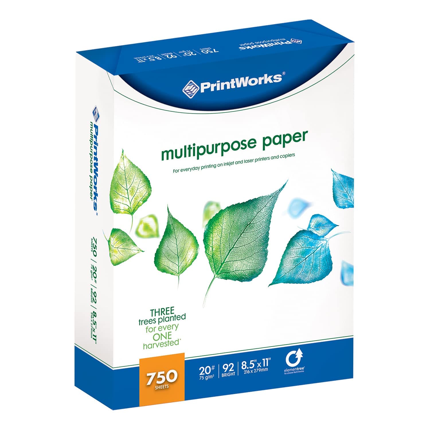 Printworks Multipurpose Paper, 20 Pound, 92 Bright, 750 Shee