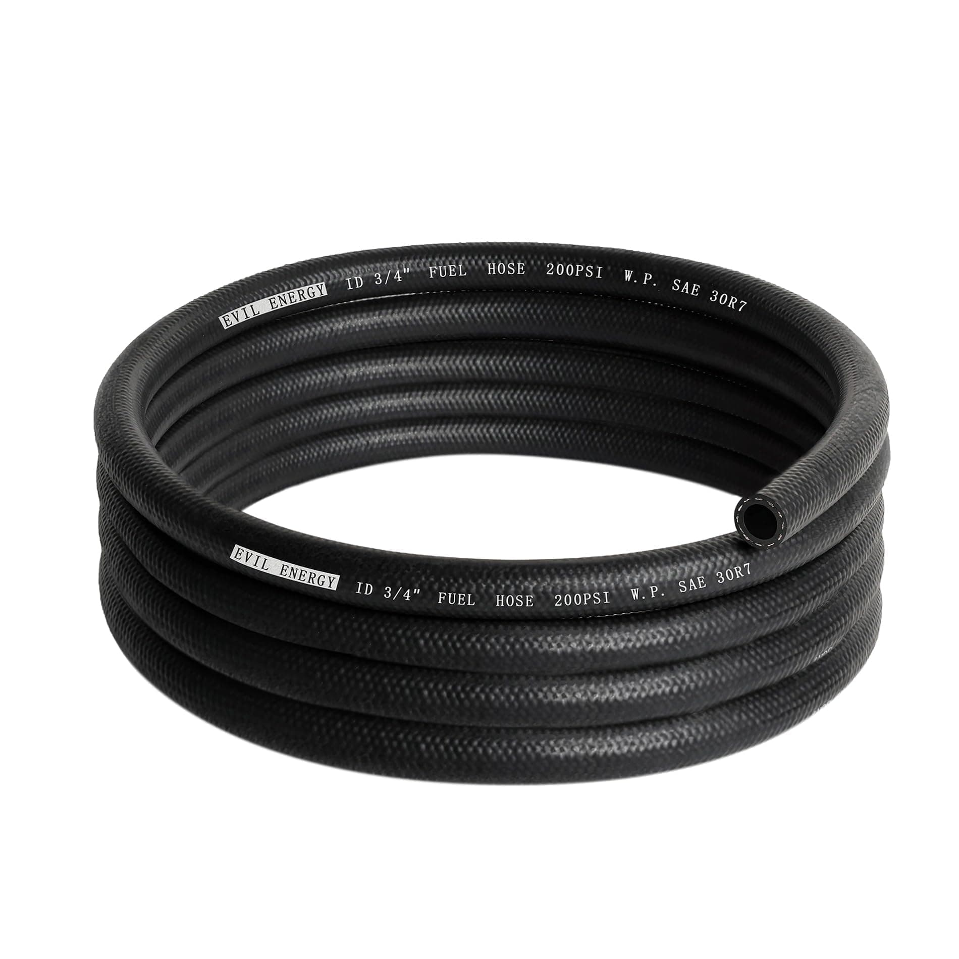 3/4 Fuel Hose Line Push Lock NBR Rubber SAE 30R7 10FT 200PSI
