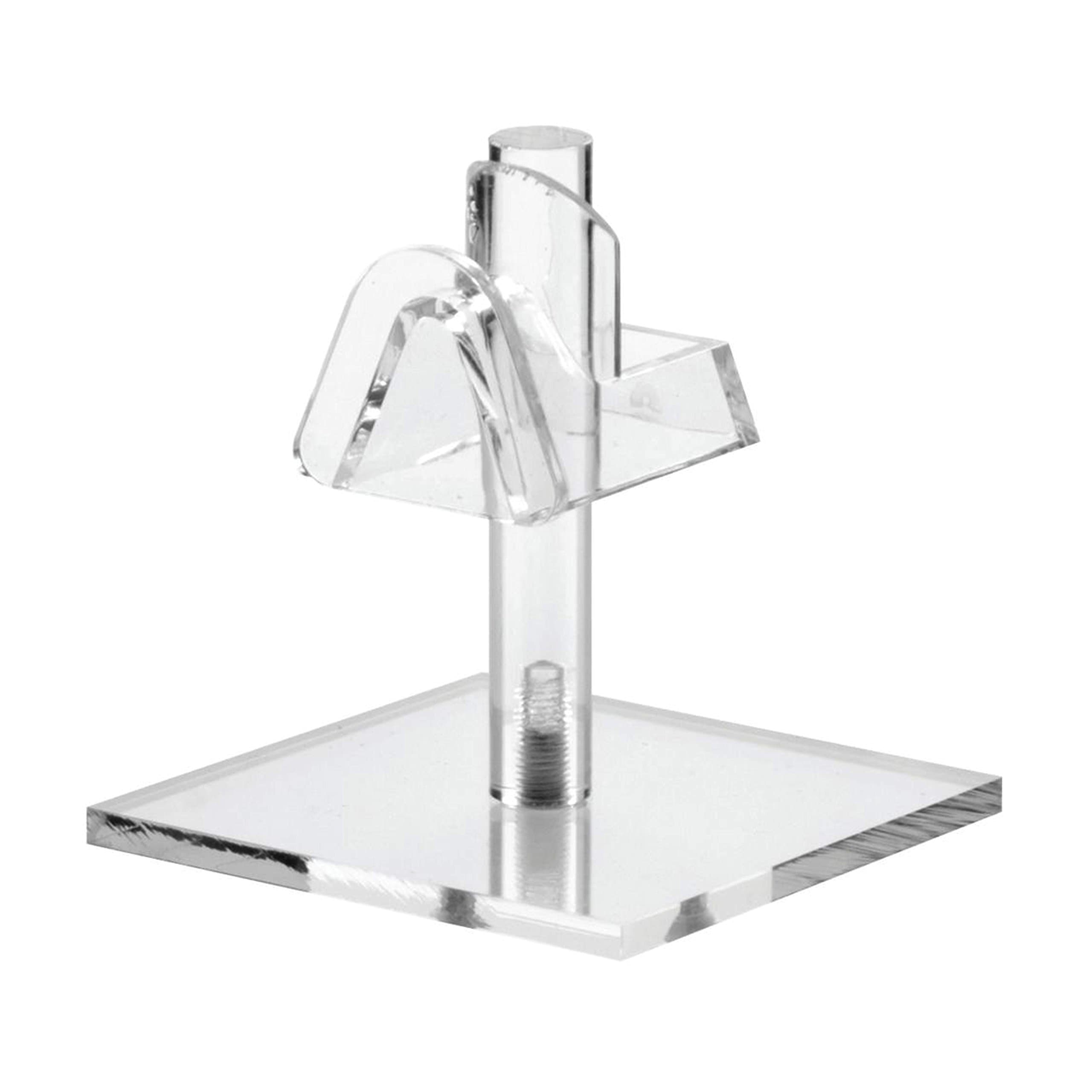 AMKO EWD1 Acrylic Eyeglasses Frame Riser - 1 Tier Eyeglass Holder with Acrylic Rod, Square Acrylic Base. Eyewear Retainers