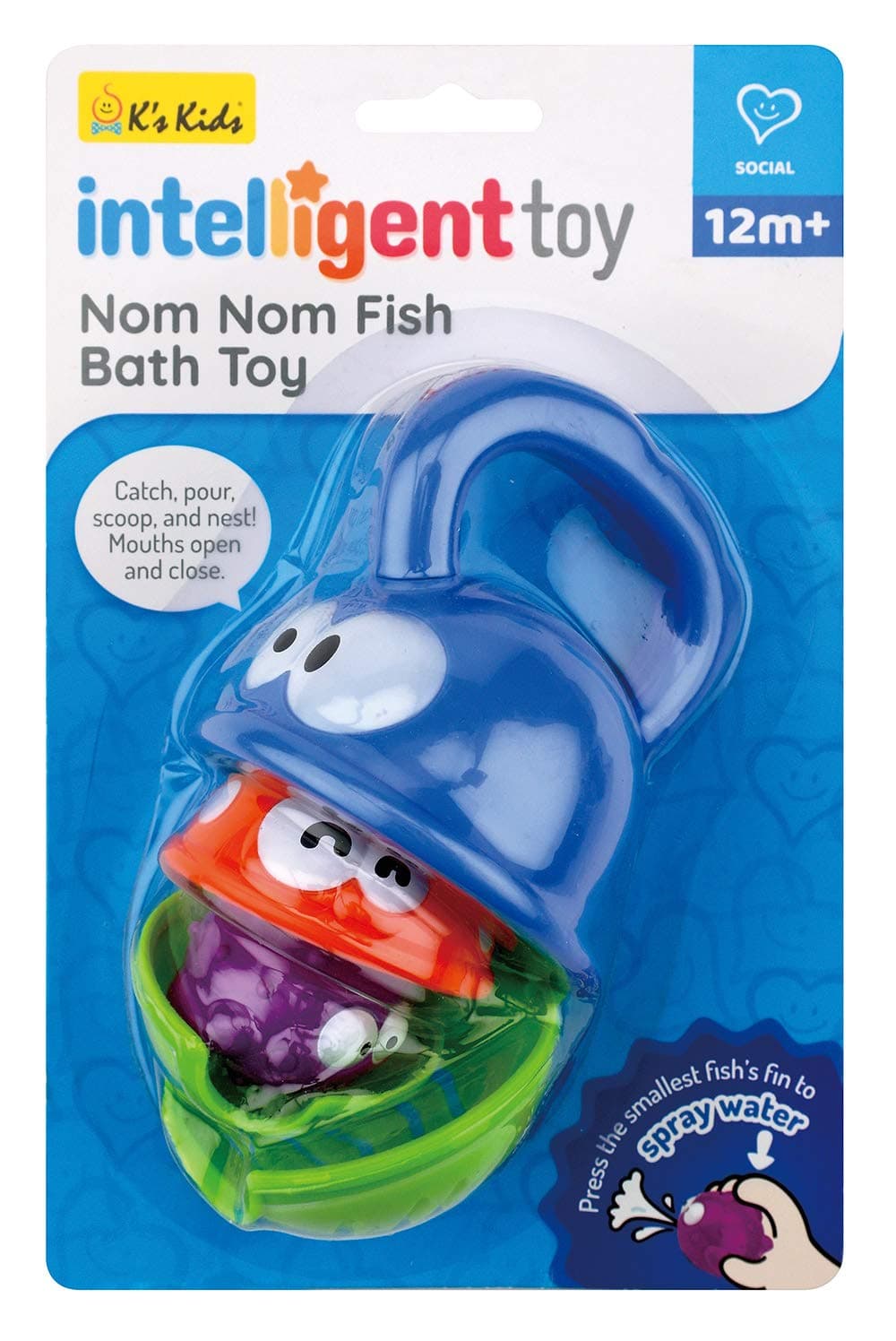 K's Kids Nom Nom Fish Bath Toy