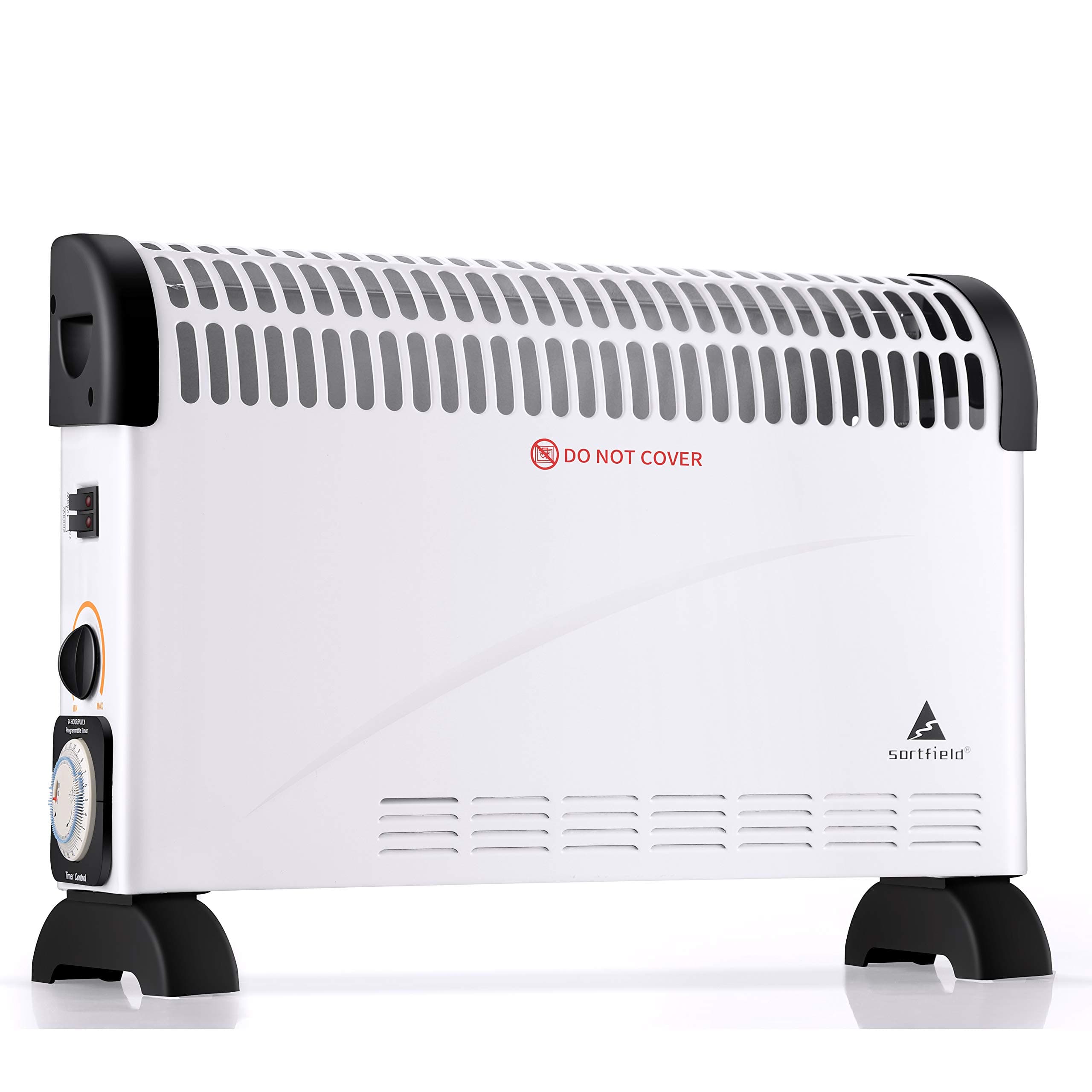Convector Radiator Heater/Adjustable 3 Heat Settings (750/1250 / 2000 W) Electrical Convection Heating with Adjustable Thermostat & Timer