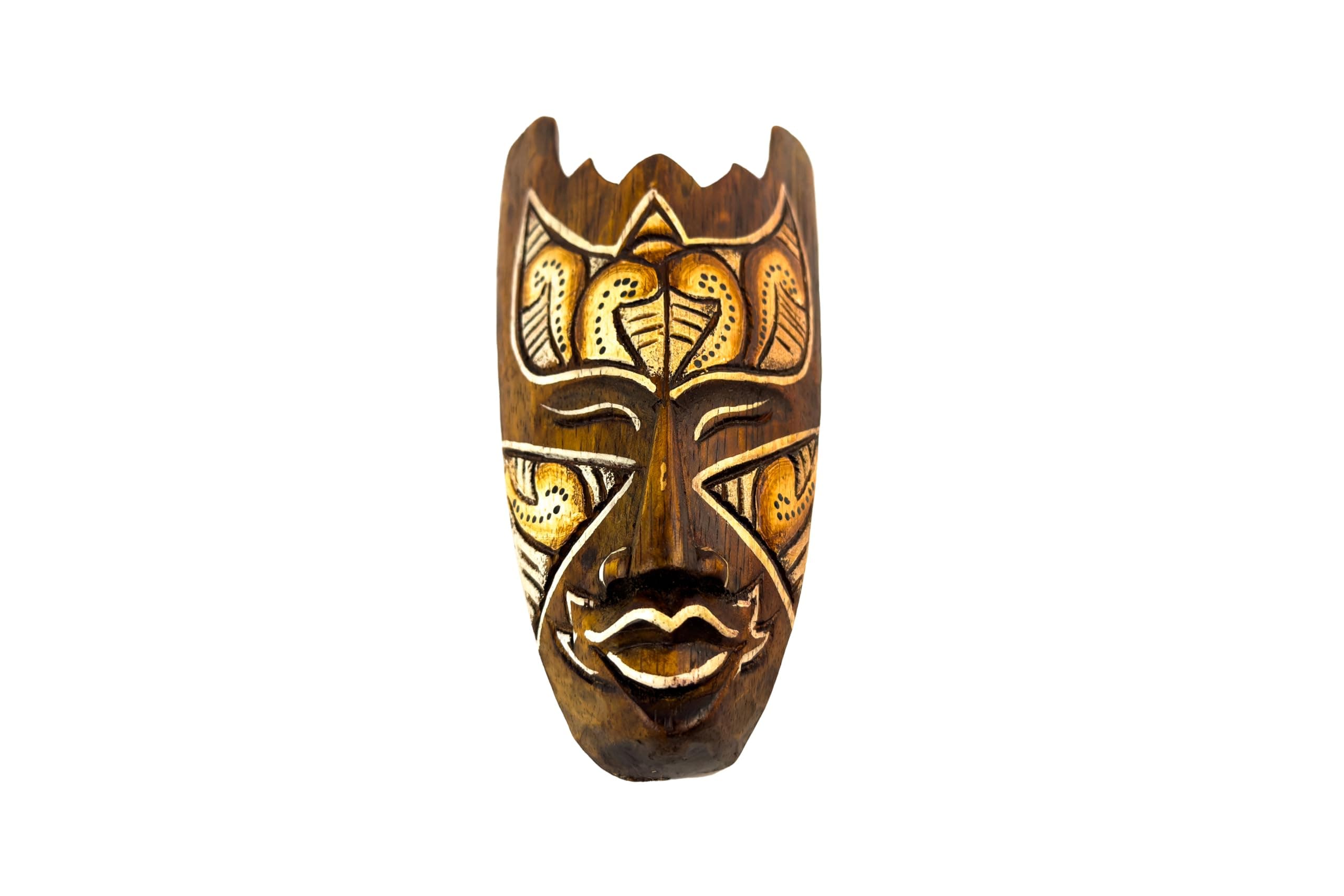 Painted Wooden Mask 20cm from Bali