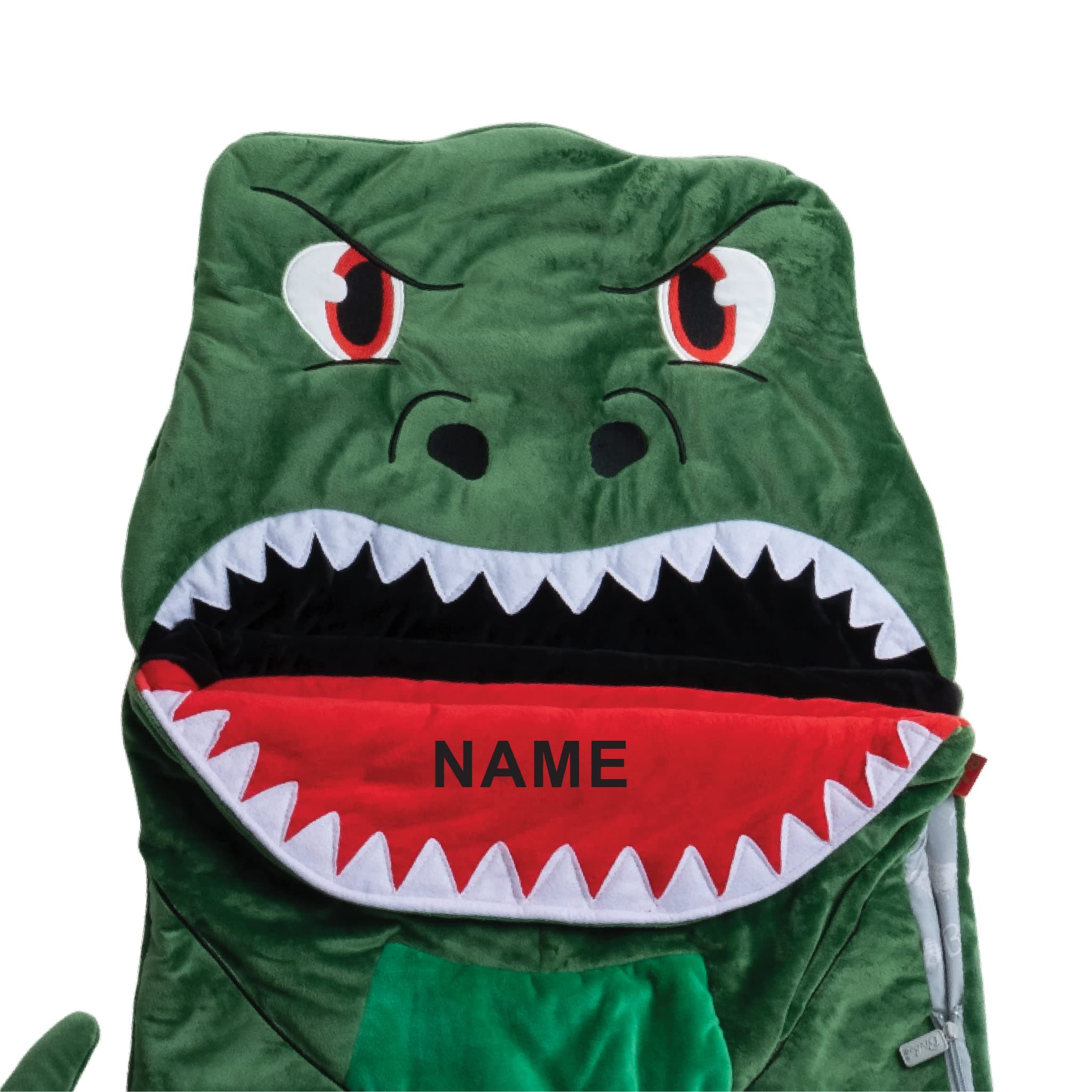 Bixbee Kids Dinosaur Sleeping Bag for 3+, 60 x 22 Inches, Soft Toddler Slumber Bag with Carrying Handle | Machine Washable for Naptime, Daycare
