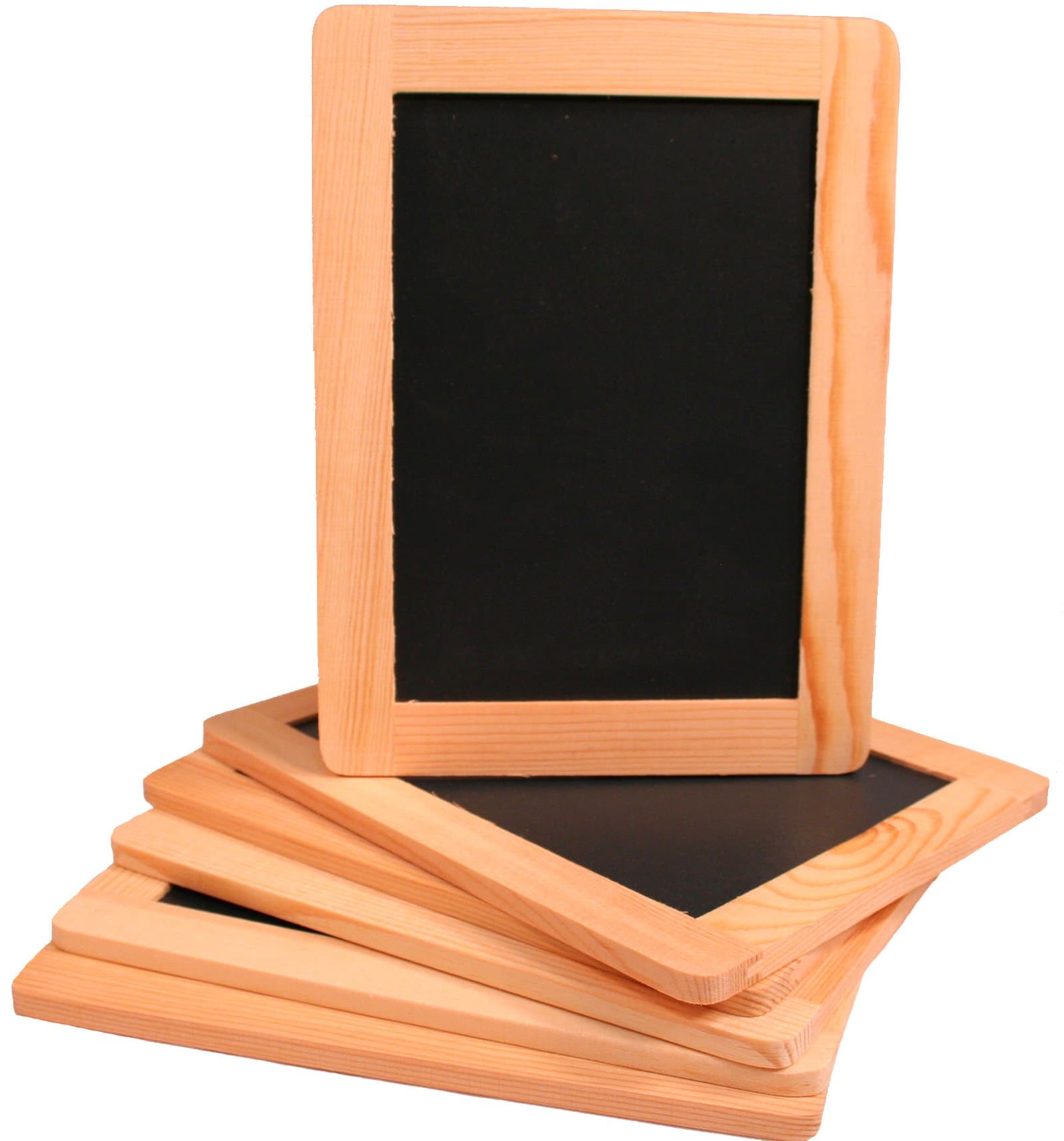 Creative Hobbies® Synthetic Chalkboard with Unfinished Wood Frame, 4 x 6 Inch -Pack of 6 Chalkboards