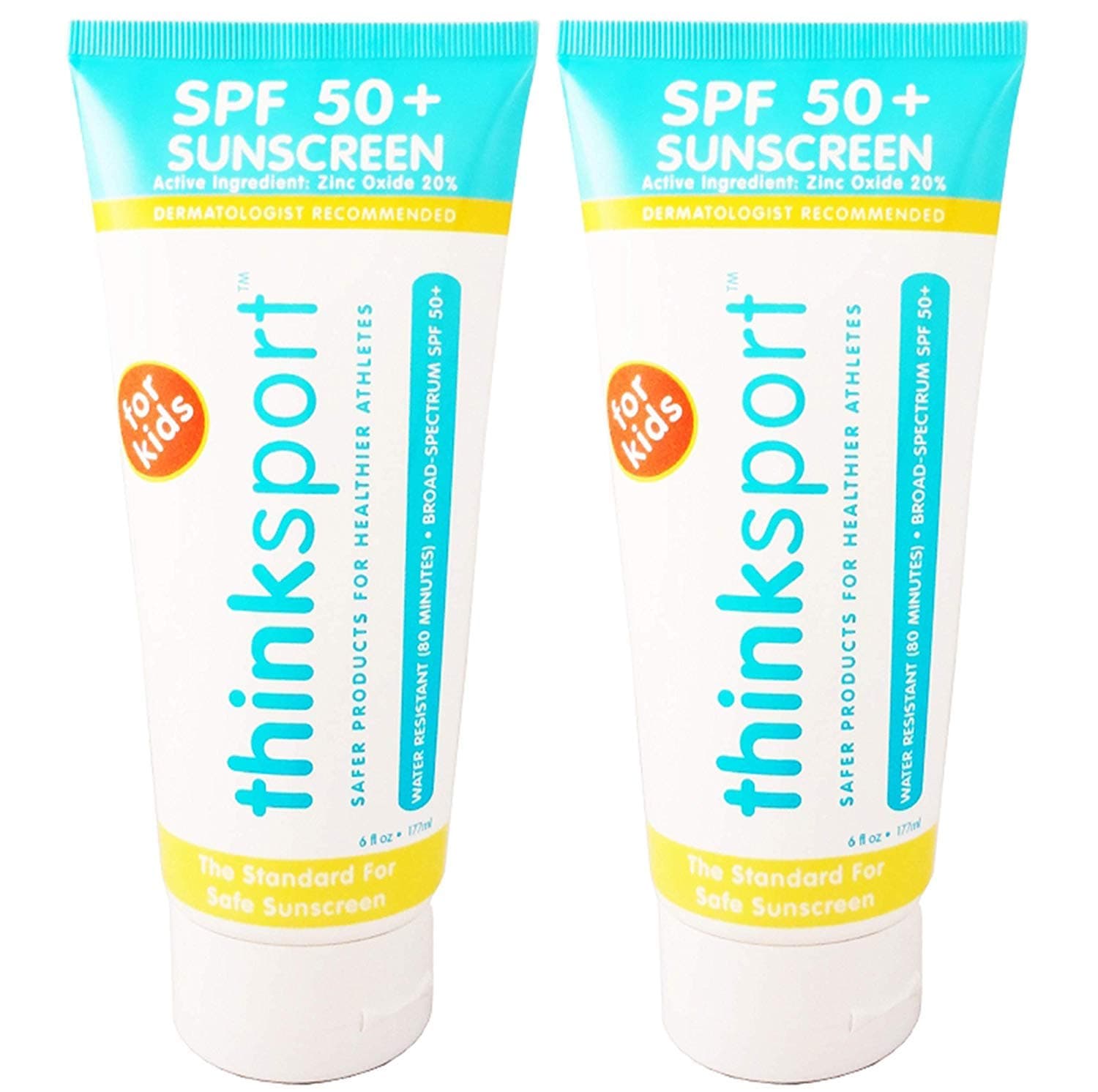 Thinksport Kids Safe Sunscreen SPF 50+ (6 ounce) (2 pack)