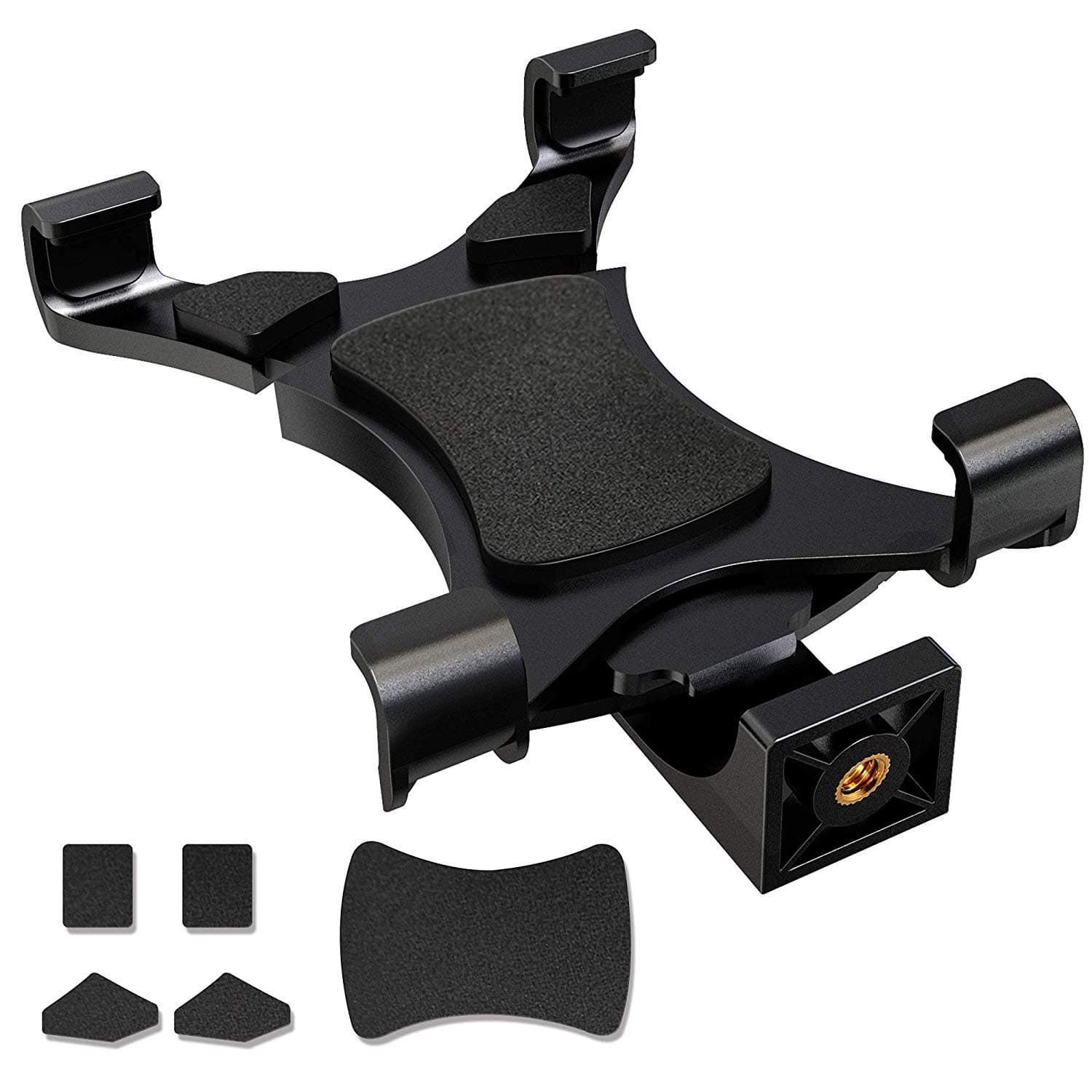 Go-Go iPad Tripod Mount Adapter Universal Tablet Clamp Holder Fits Ipad, Ipad Air, Ipad Mini, Microsoft Surface, Nexus and Most Tablets, Use on Tripod, Monopod, Selfie Stick, Tabletop Tripod Stand Etc