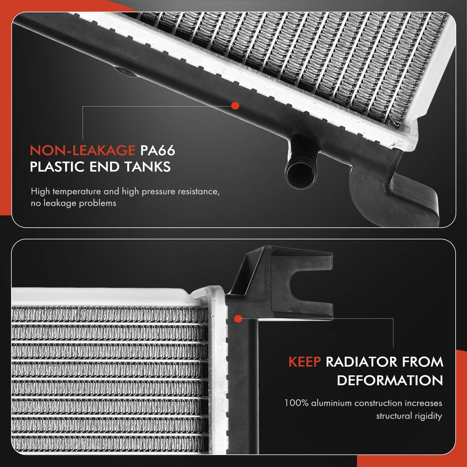 A-Premium Engine Coolant Radiator Assembly Compatible with Nissan Altima 2007-2011, L4 2.5L Electric/Petrol