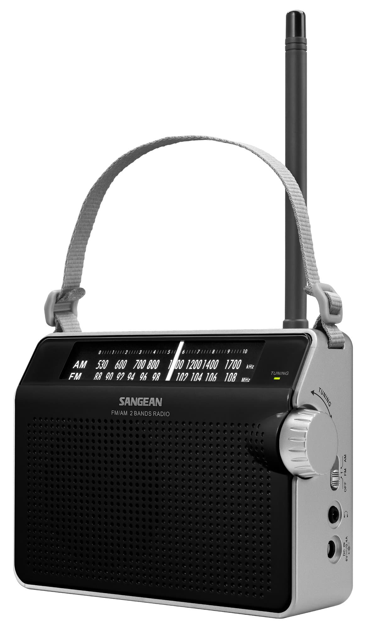 - AM/FM Compact Analog Portable Radio (Black)