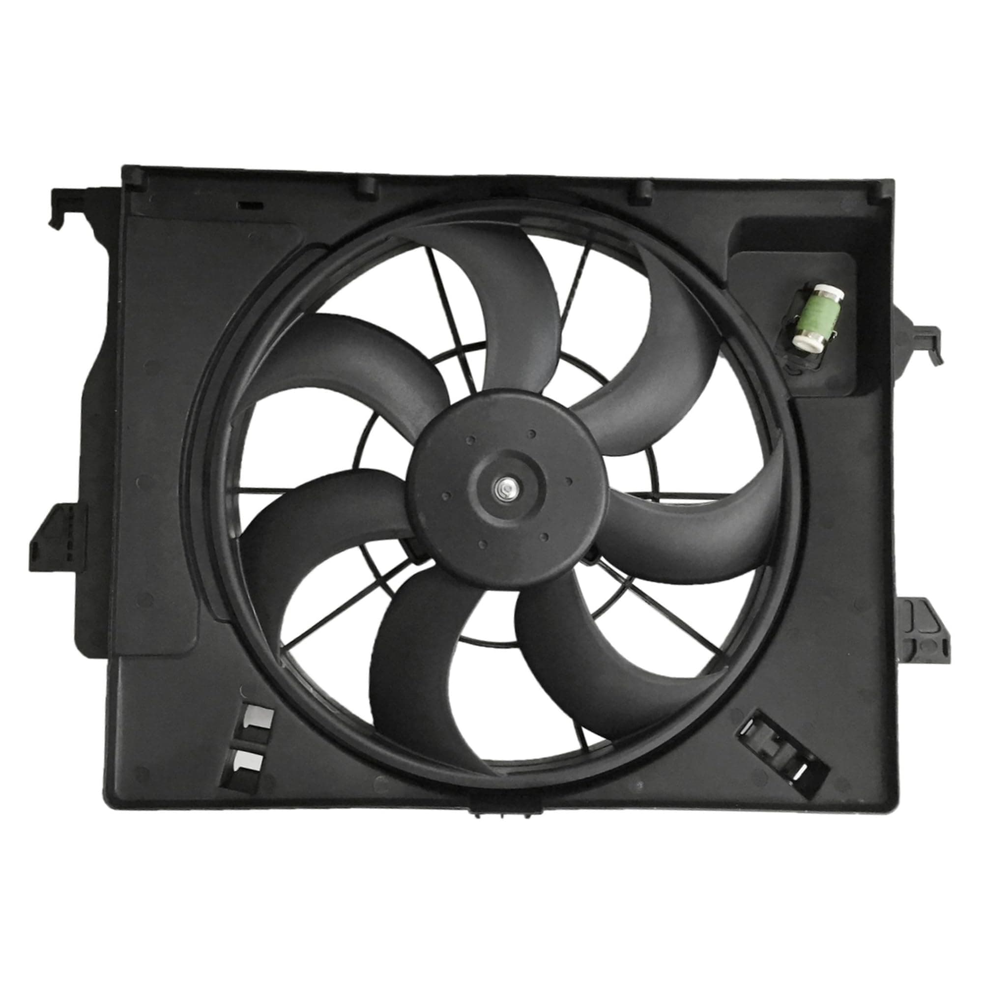 PartsFlow Radiator Cooling Fan Assembly for 2012 2013 2014 2015 Hyundai Accent/Veloster for 2012 2013 Kia Rio 620-442