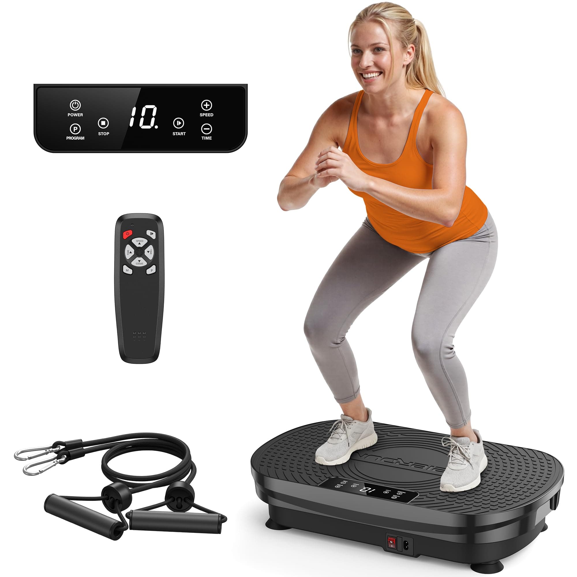 FEIERDUN Vibration Plate Exercise Machine, Vibration Plate for Lymphatic Drainage, Power Plate Vibration Platform for Weight Loss, Toning & Wellness