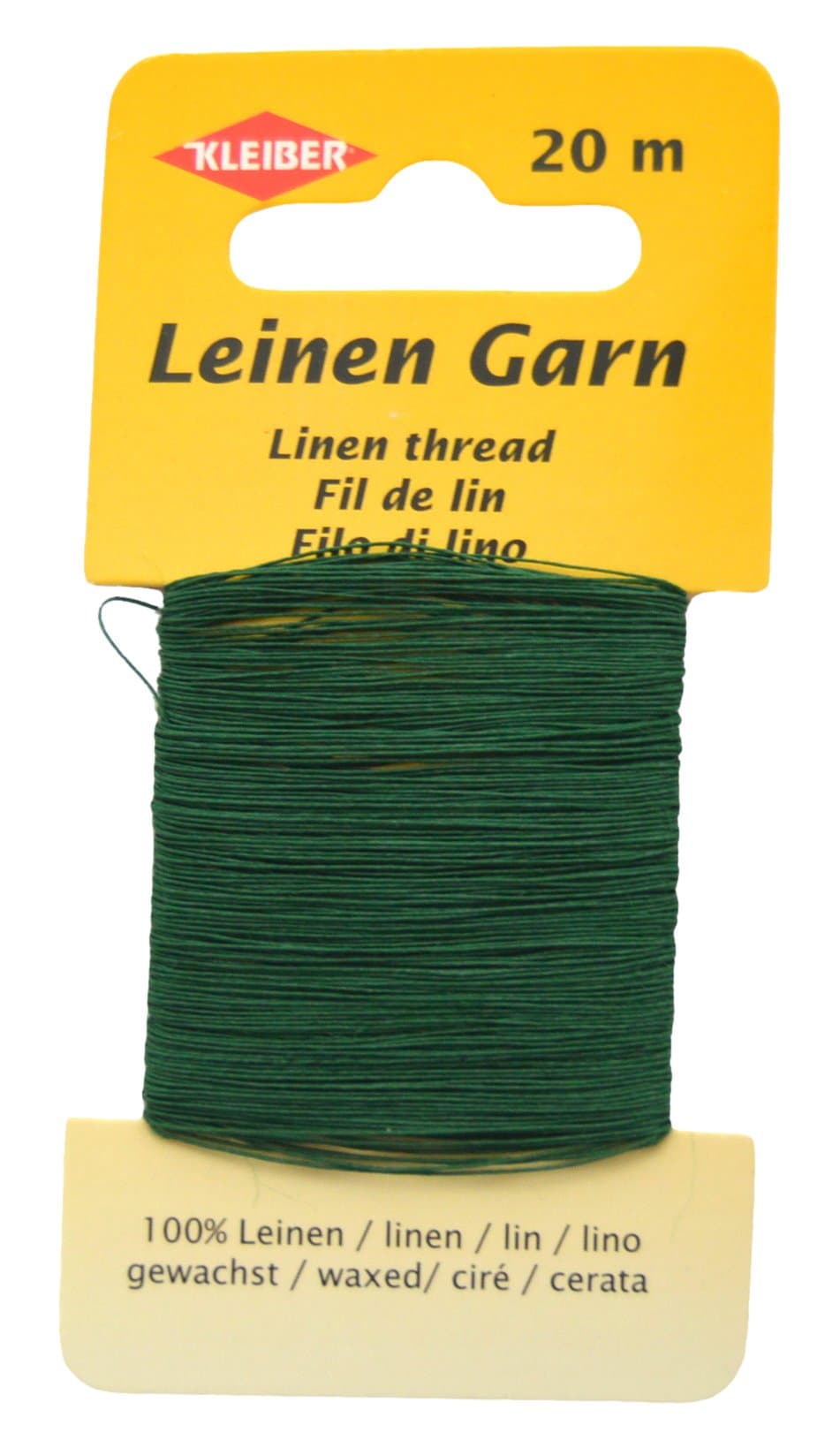 Kleiber Linen Thread, Green, 11.8x6.2x0.4 cm