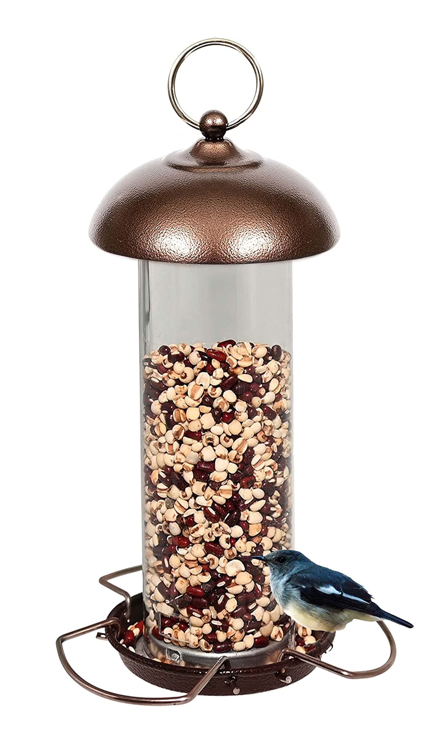 Ram® Copper Hanging Mixed Seed Bird Feeder With Hanger For Garden Outside Lawn Wild Bird Feeder Feeding Station