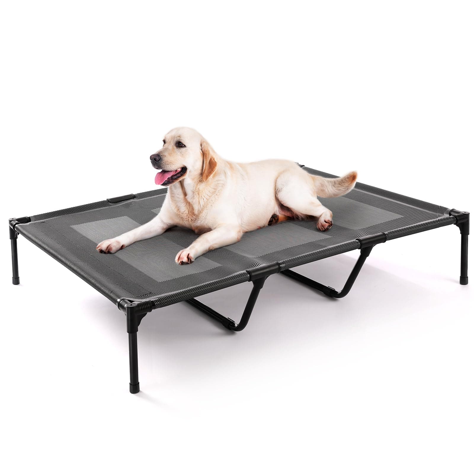 Elevated Dog Bed for Extra Large Dogs, Outdoor Dog Cot Bed Waterproof, Raised Cooling Pet Bed, Washable Breathable XXL Dog Bed with Supporting Bars - Up to 200 LBs, Indestructible, X-Large