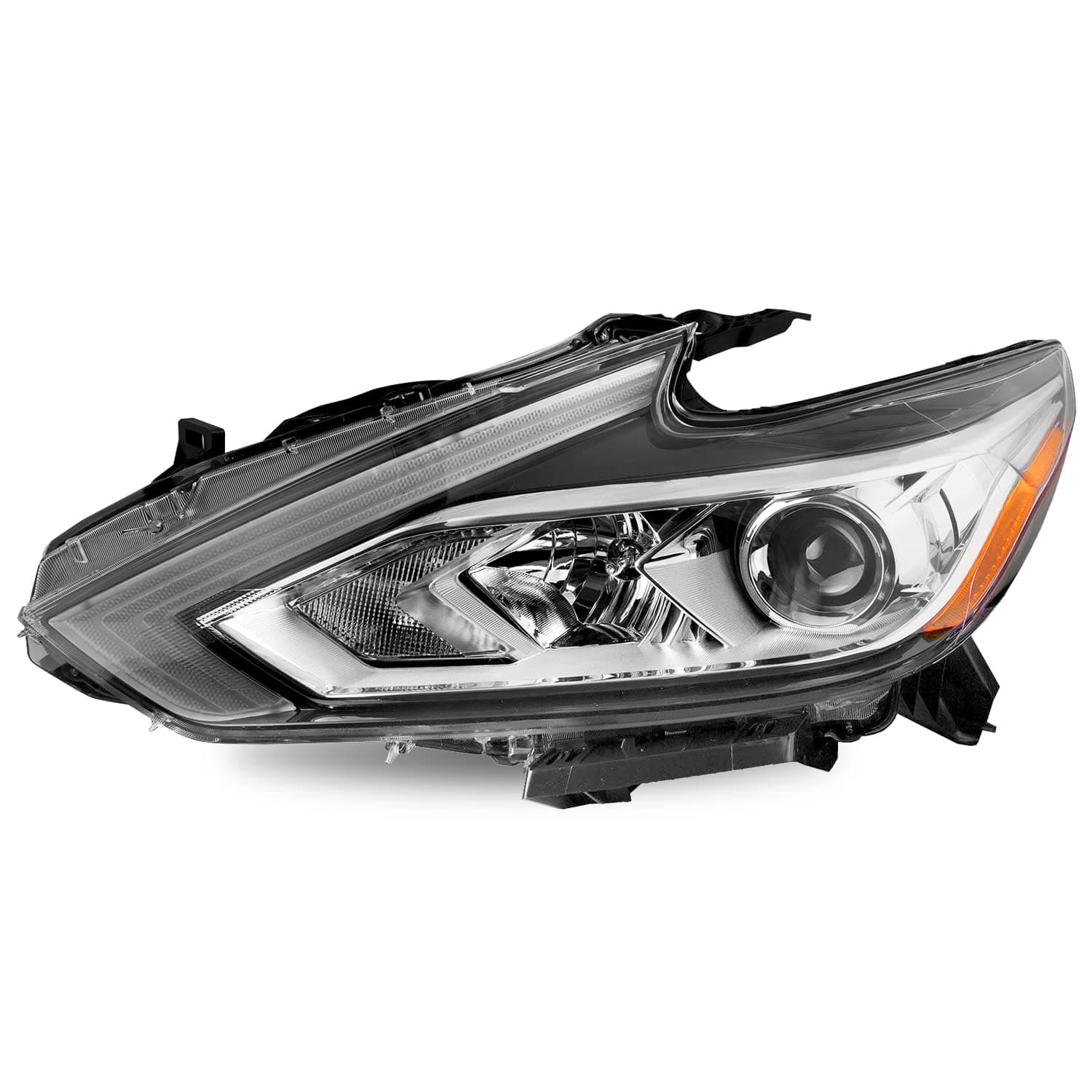 SOCKIR Headlight Assembly Compatible with 2016-2018 Nissan Altima without LED DRL Halogen Headlamp Left Driver Side