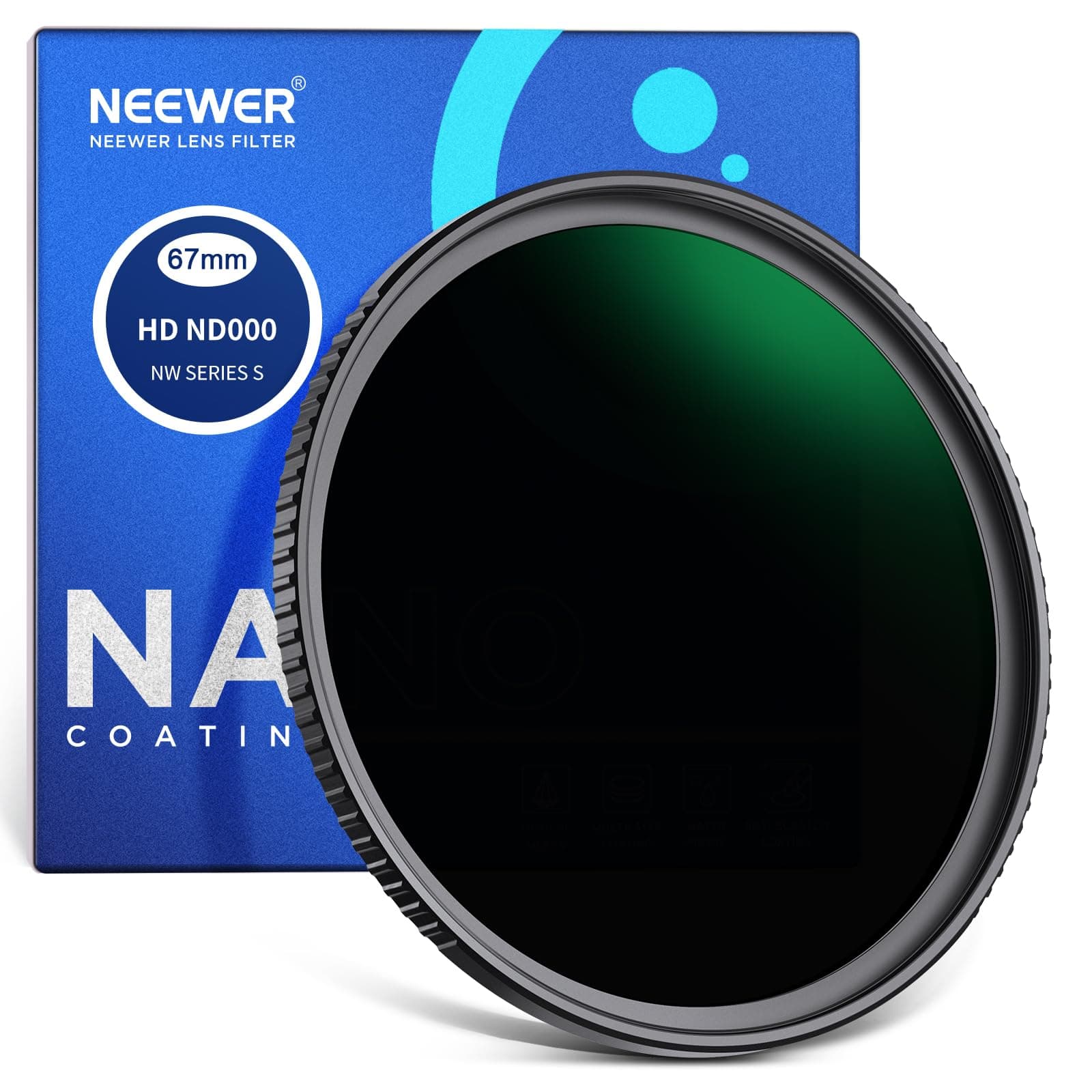 NEEWER 67mm ND Filter ND1000 10 Stops Neutral Density Filter Multi Layer Nano...