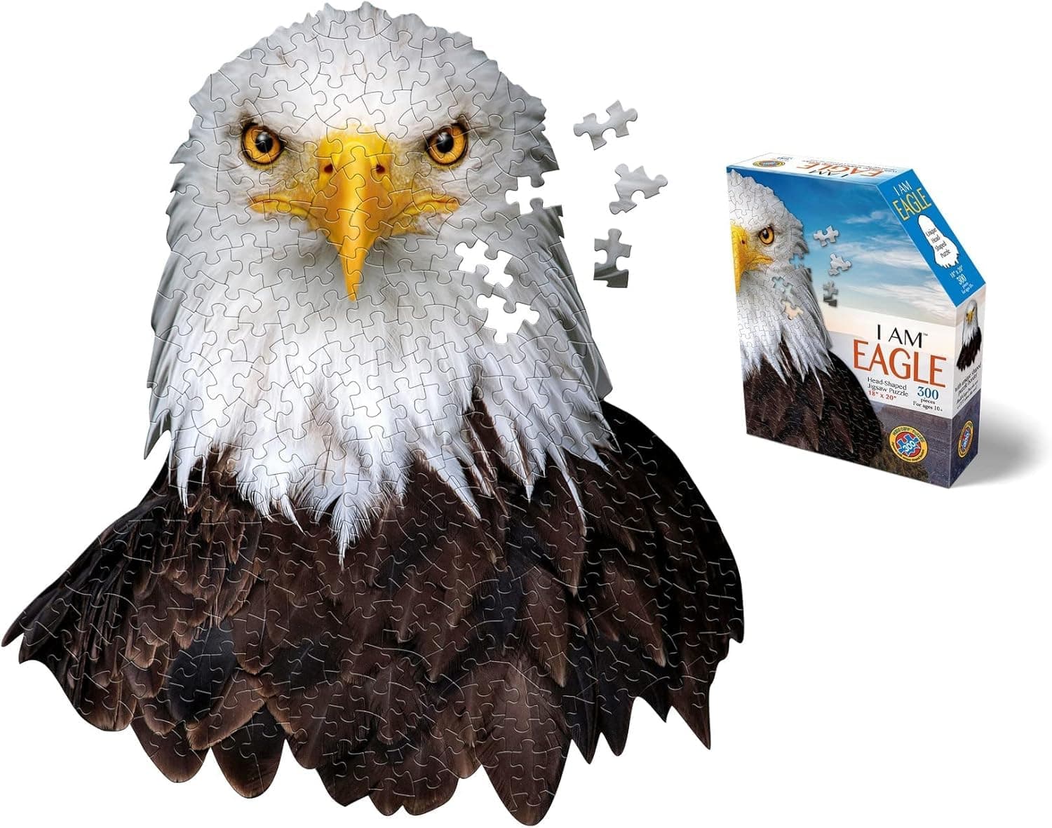 Madd Capp Puzzles - I AM Eagle - 300 Pieces - Animal Shaped Jigsaw Puzzle