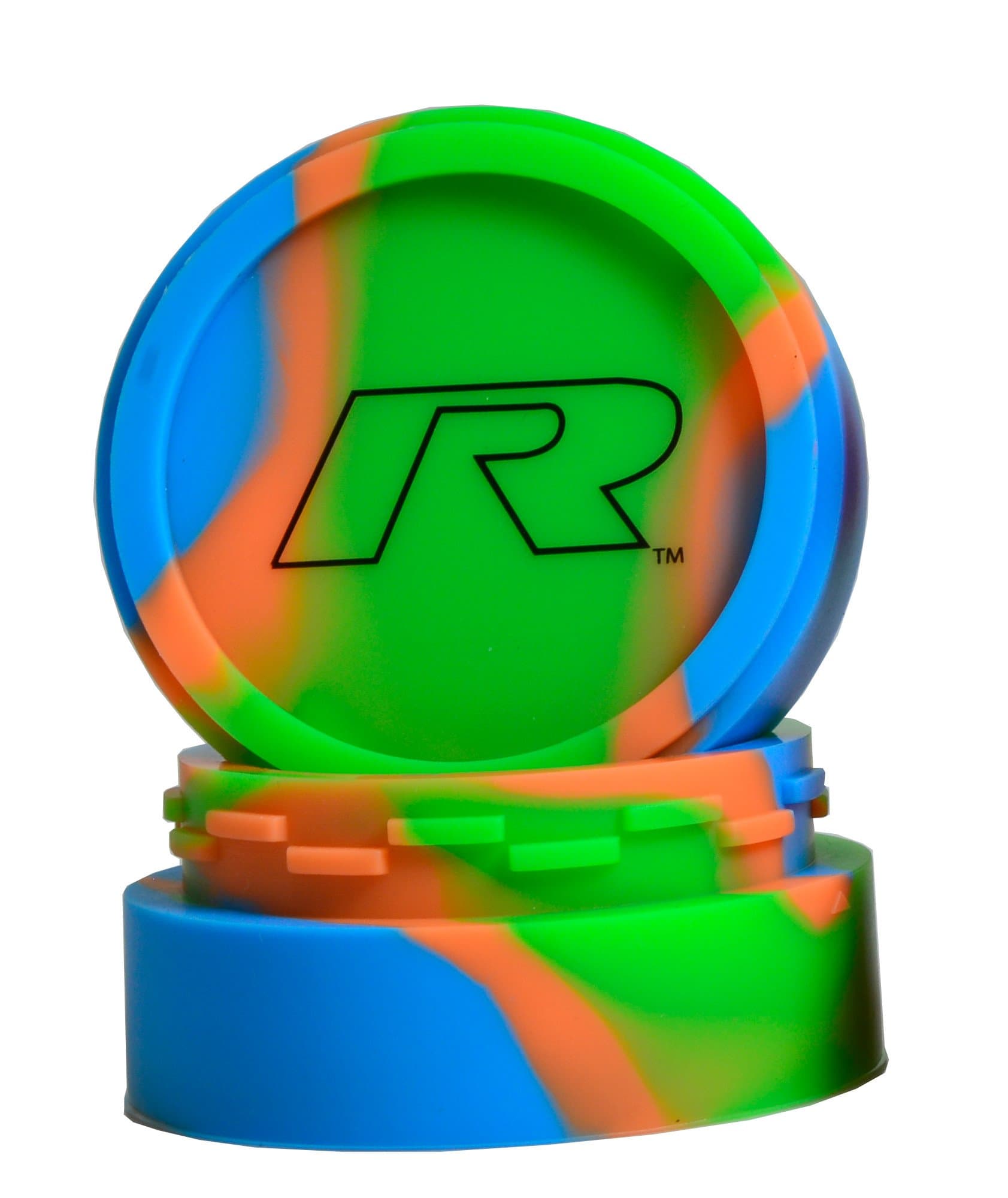 R Series V2 Non-Stick Platinum Cured Silicone Container (Large, Blue/Green/Orange)
