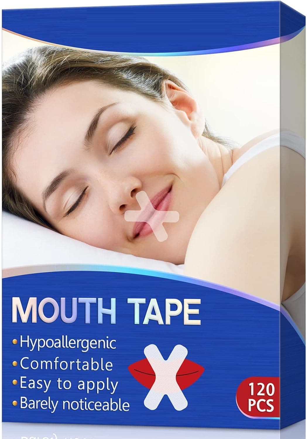 Mouth Tape for Sleeping 120 Pcs, Sleep Strips for Better Nose Breathing, Less Mouth Breathing, Improved Sleeping Quality and Instant Snoring Relief