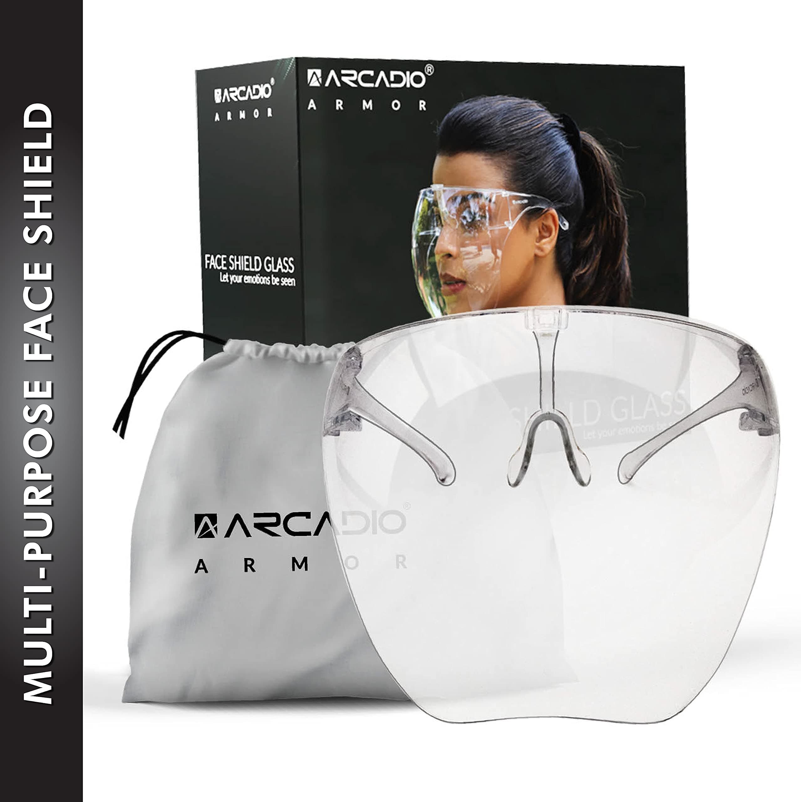 Armor - Multipurpose HD Clear Face Shield | Reusable | Anti-fog | Anti-Scratch | Protective Fashion Wear for Men, Women & Kids