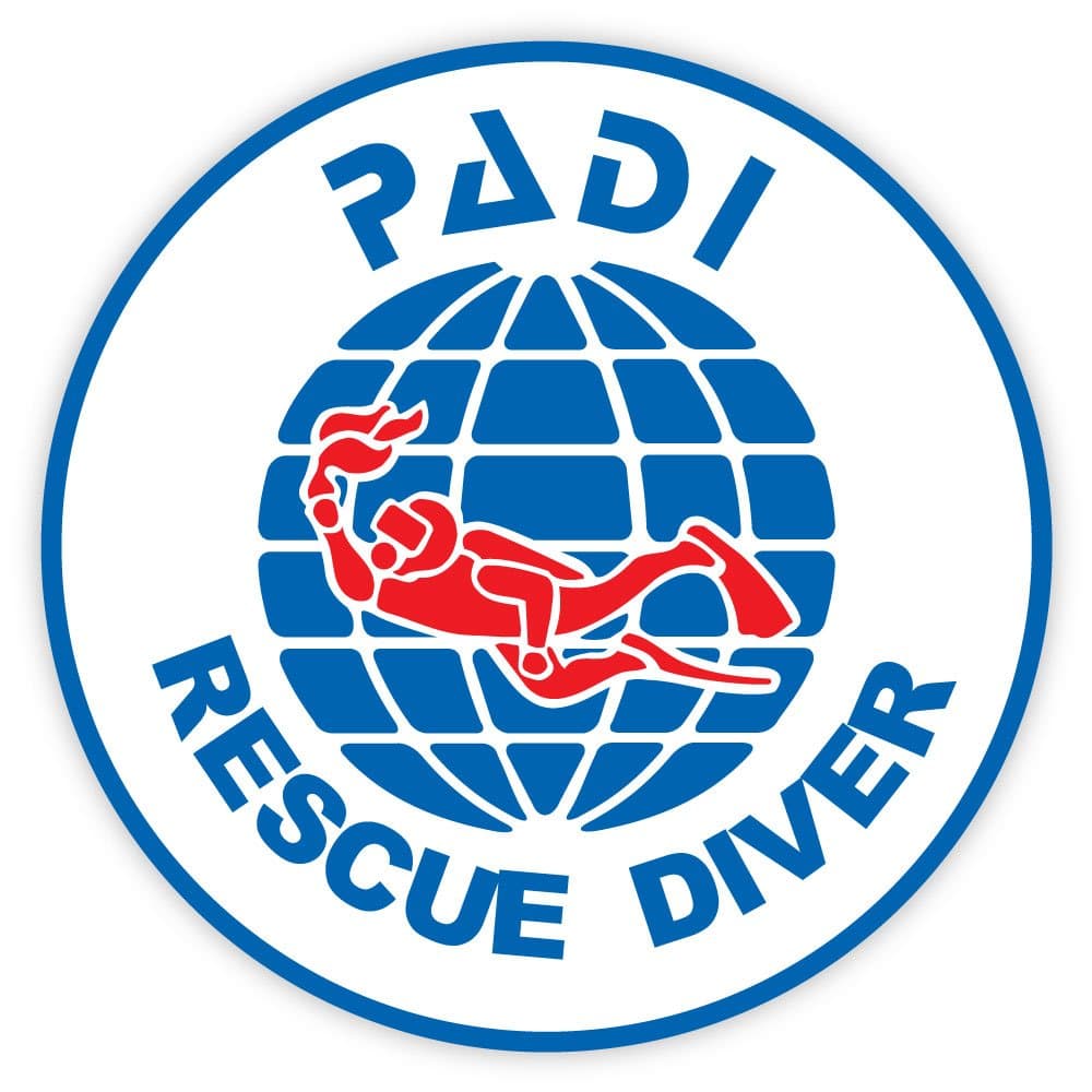 PADI Rescue Diver sticker decal 4" x 4"