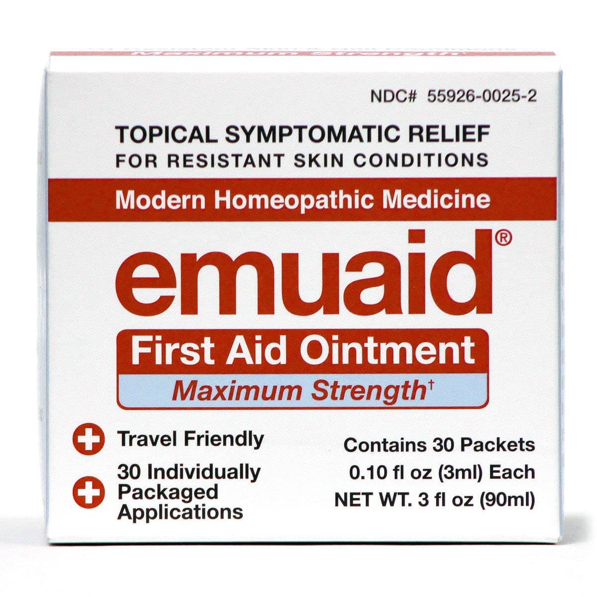 emuaid Maximum Strength 30-Day Travel Pack Ointment – Convenient Single-Use Packets for Eczema, Athlete's Foot, Psoriasis, Rash, Skin Irritations & Itch Relief – 30 Pack, 0.10 oz Each