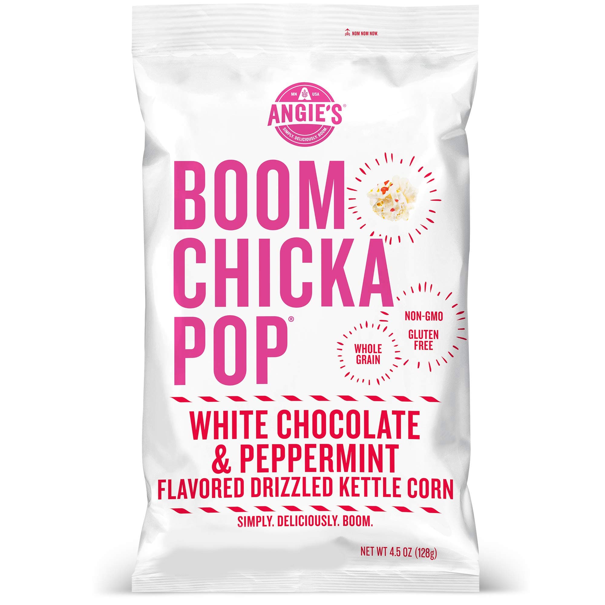 Angie's BOOMCHICKAPOP White Chocolate & Peppermint Flavored Kettle Corn, 4.5 oz.