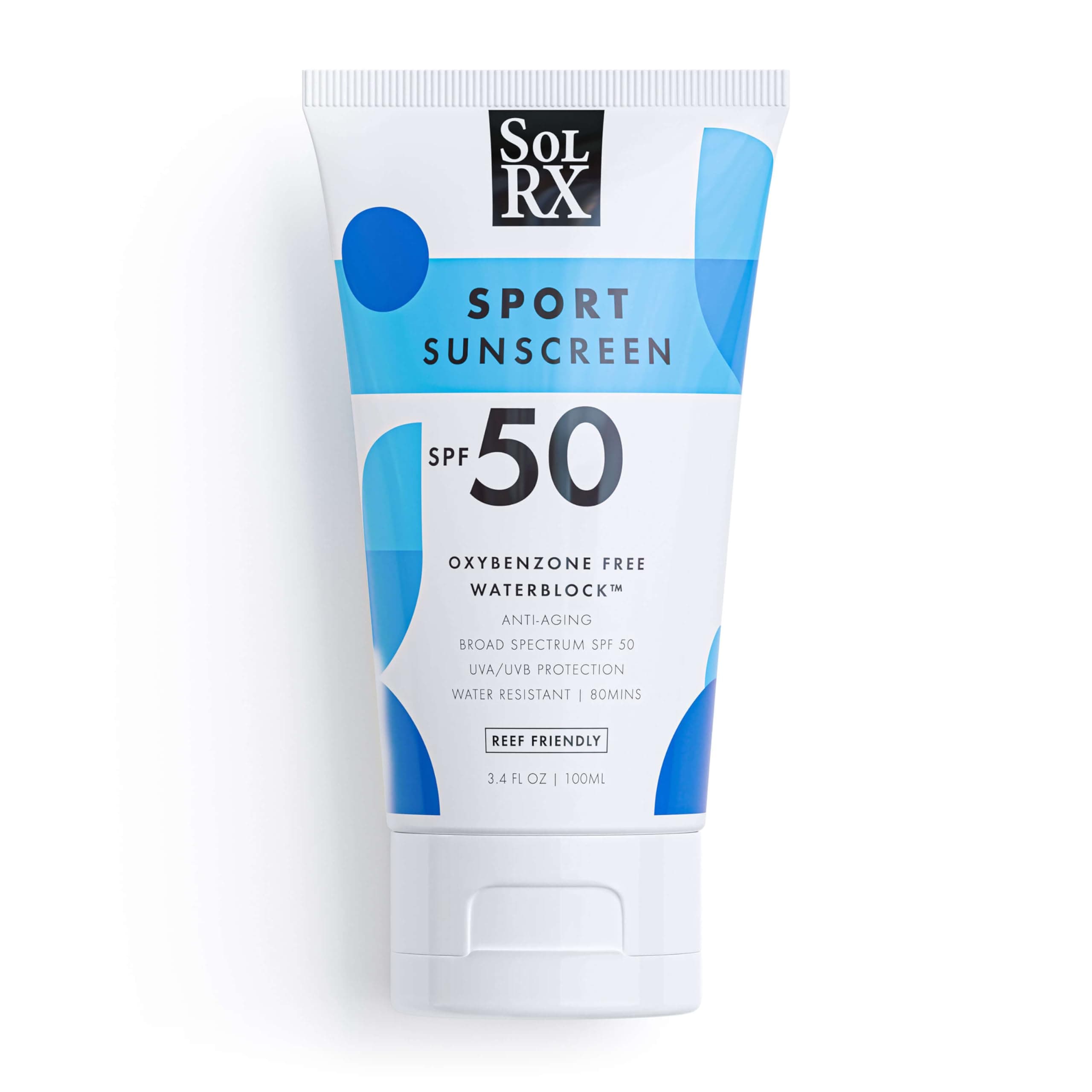 SPORT SPF 50 Sunscreen, Oxybenzone Free, Broad Spectrum UVA/UVB, Fragrance Free, Reef Friendly
