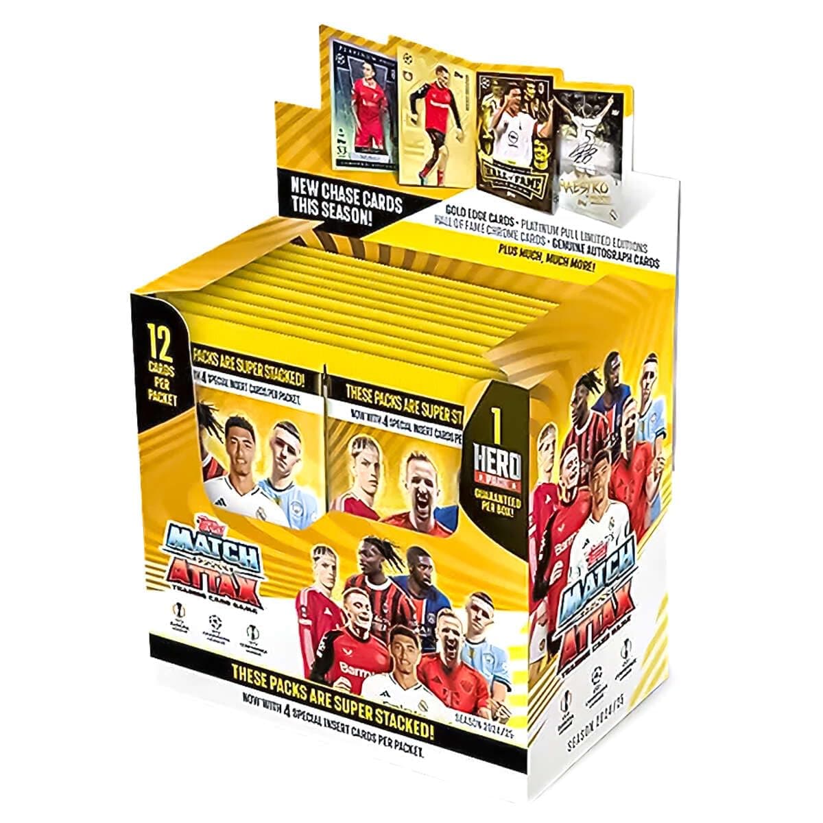 Topps Match Attax 24/25 - Full Box - contains 24 packets (288 cards) plus look out for special Hero Packets (1 guaranteed per box).