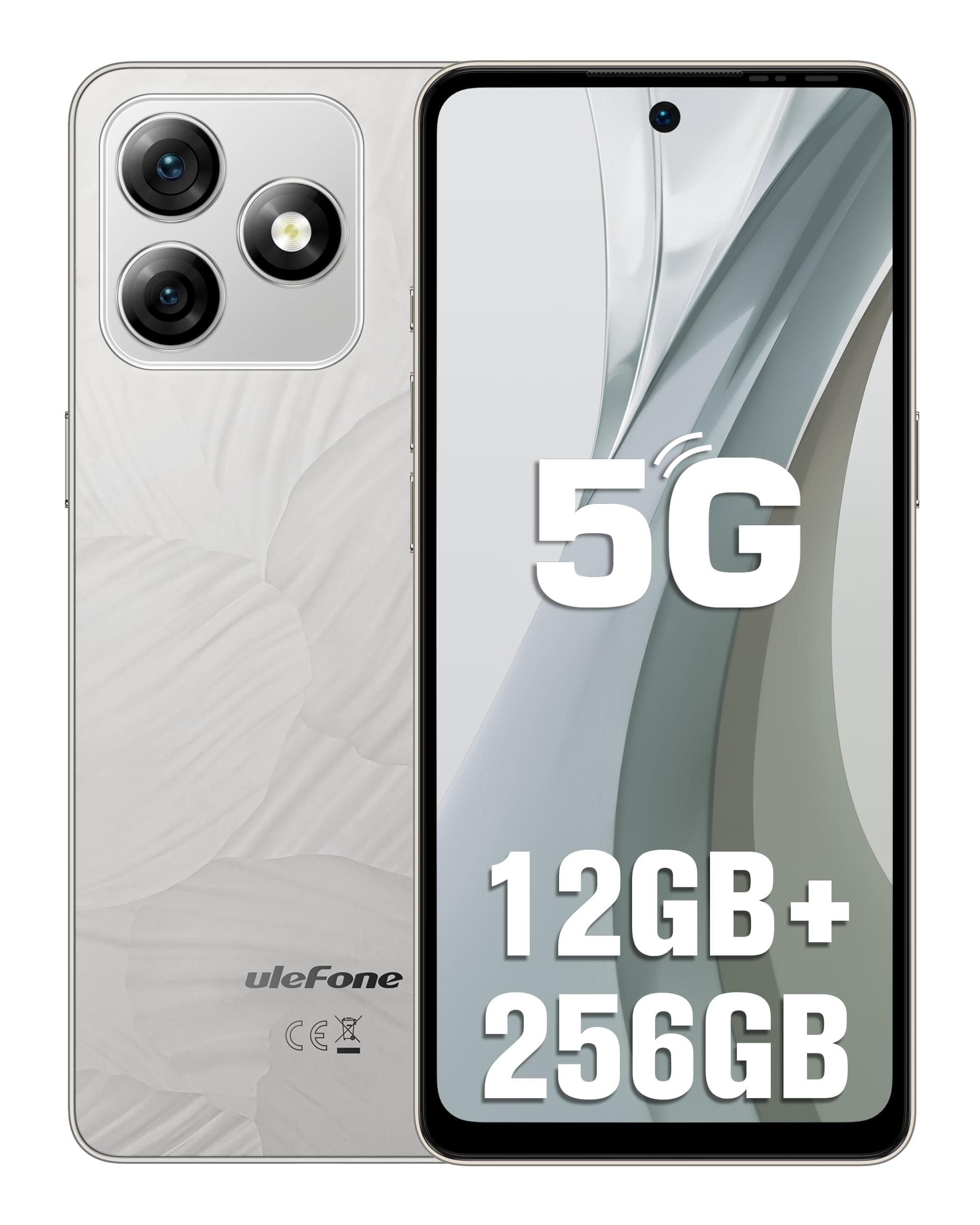 Ulefone Note 18 Ultra, Cell Phone Unlocked, MTK Dimensity 720 5G 12GB+256GB, 6.78'' FHD+ Display, Dual 50MP Camera, 5450mAh, NFC/IR Blaster/Fingerprint Unlock/US Warranty, Android 13, Grey