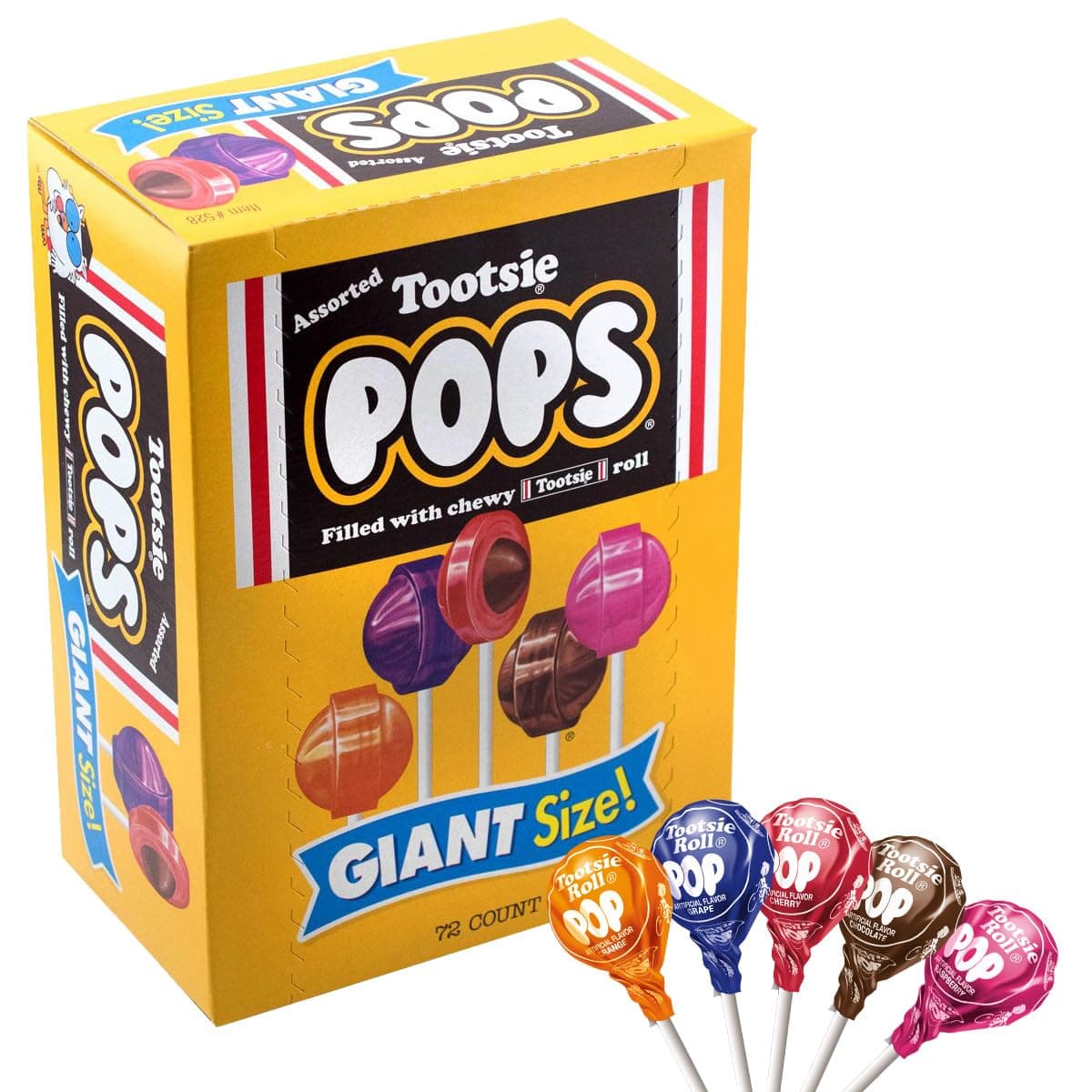 Tootsie Roll Pops Holiday Candy Bag - 3.5lb Assorted Classic Flavors, 72 Count