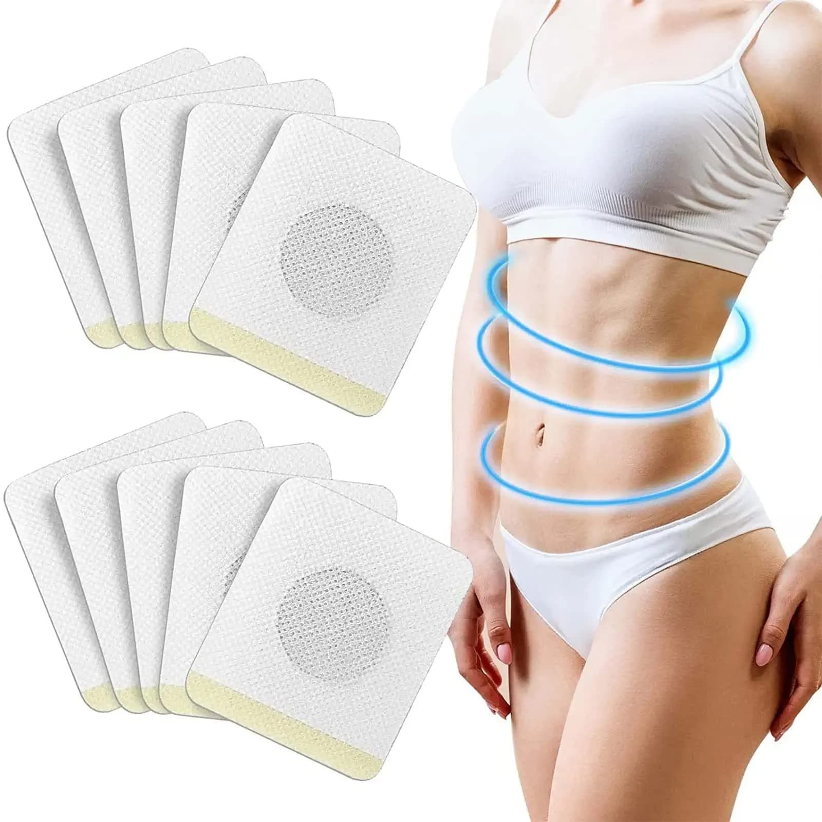 MAKINGTEC 90pc Natural Herb Mugwort Essence Sticker,Mugwort Belly Patch, Use at Home, Natural Plant Abdomen Navel Patch, Suitable for Shaping Waist, Weíght Loss for Women and Men