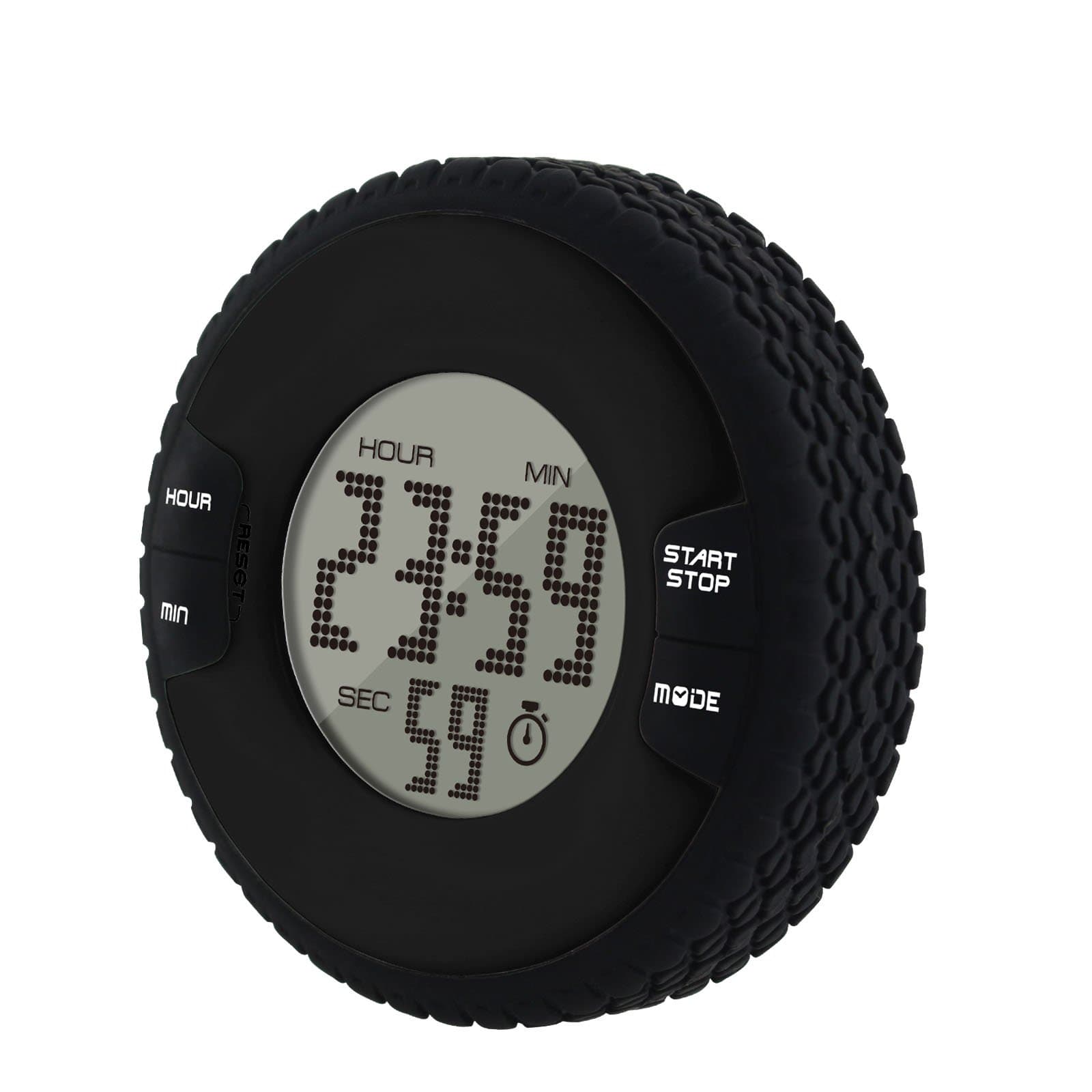 VPAL Small Digital Clock with Timer, Kitchen Timer, 12/24 Hours Clock with Alarm Function, Countdown and Count Up Timer, Cooking Timers, Big Digits, Loud Alarm, Magnetic Backing, Stand, Black